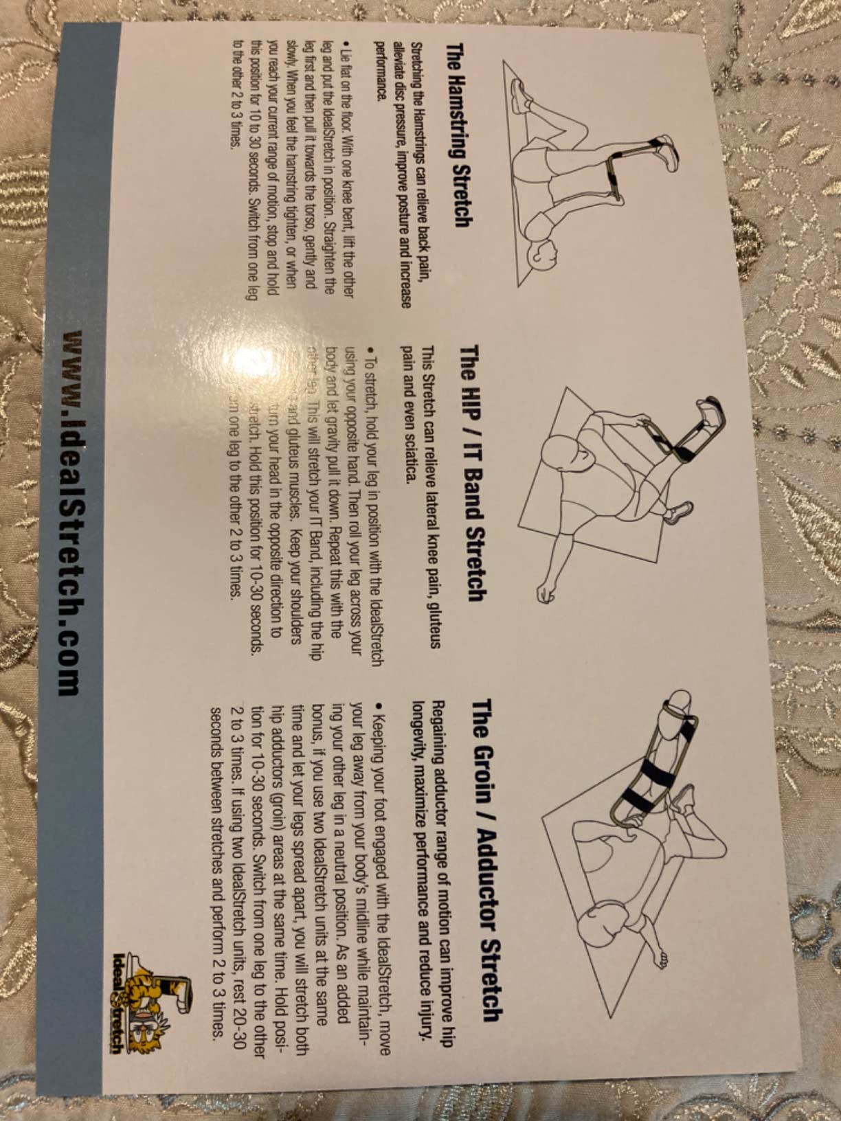 IdealStretch - Leg Stretcher - Hamstring Stretcher - Hip Stretcher - Lower Back Stretcher, & Calf Stretcher - Stretching Equipment - Original Patented - Harmstring Recovery customer photo 2