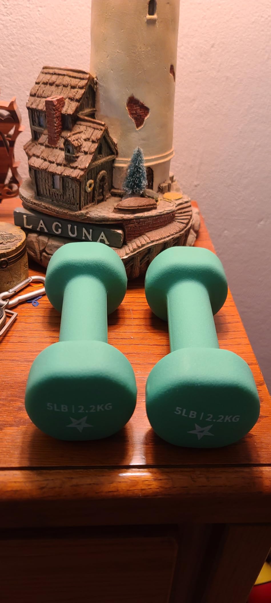 Yes4All Neoprene Coated Dumbbell Hand Weight Sets of 2 - Multiple Weight Options with 15 Colors, Anti-roll, Anti-Slip, Hexagon Shape customer photo 2