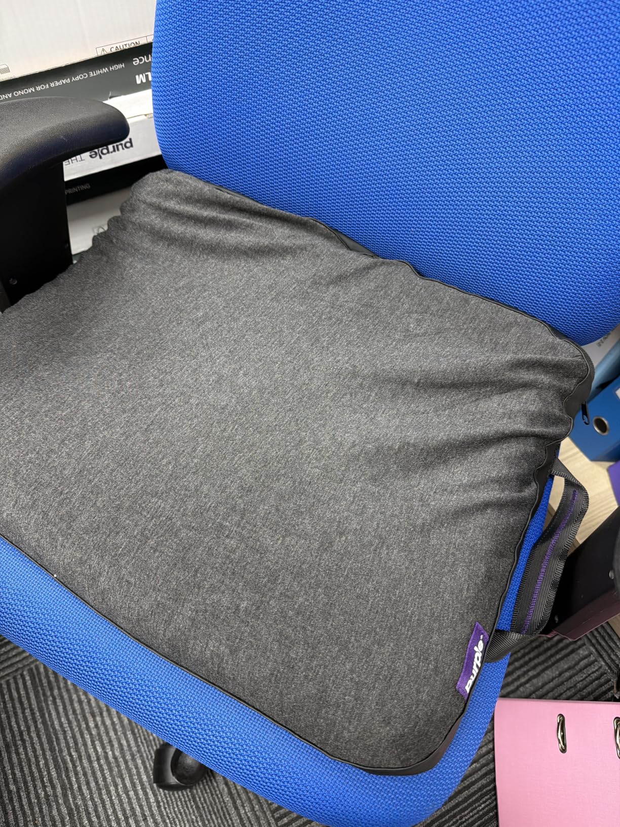 Royal Seat Cushion, Portable 2 Inch Gel Seat Cushion, GelFlex Grid | Handles for Car, Office Chair, Stadium - Pressure-Reducing for Hard Seats, Temperature-Neutral, No-Slip - Made in USA customer photo 1
