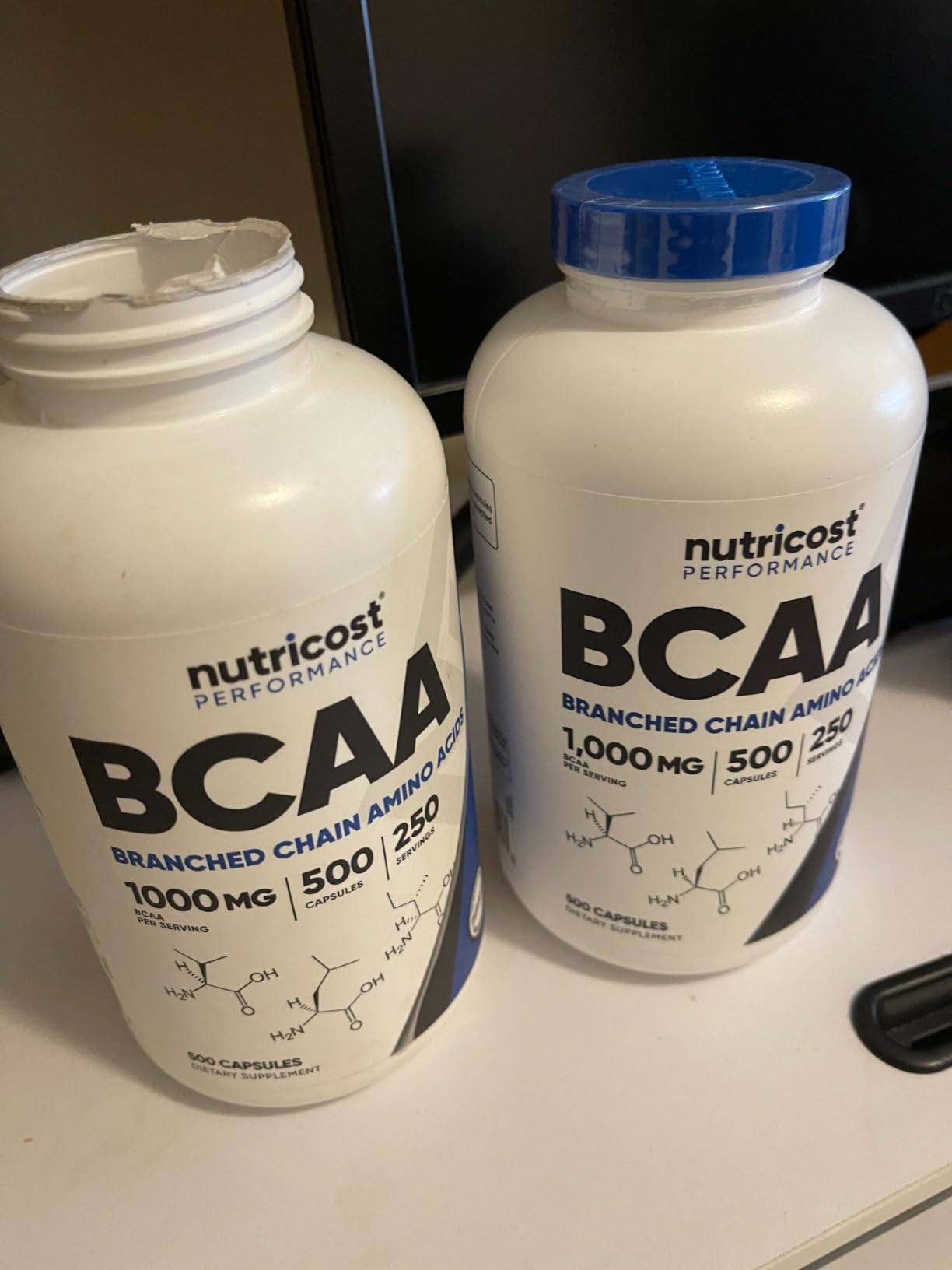 Nutricost BCAA 1000mg, 500 Capsules, 2:1:1 Branched Chain Amino Acids customer photo 1