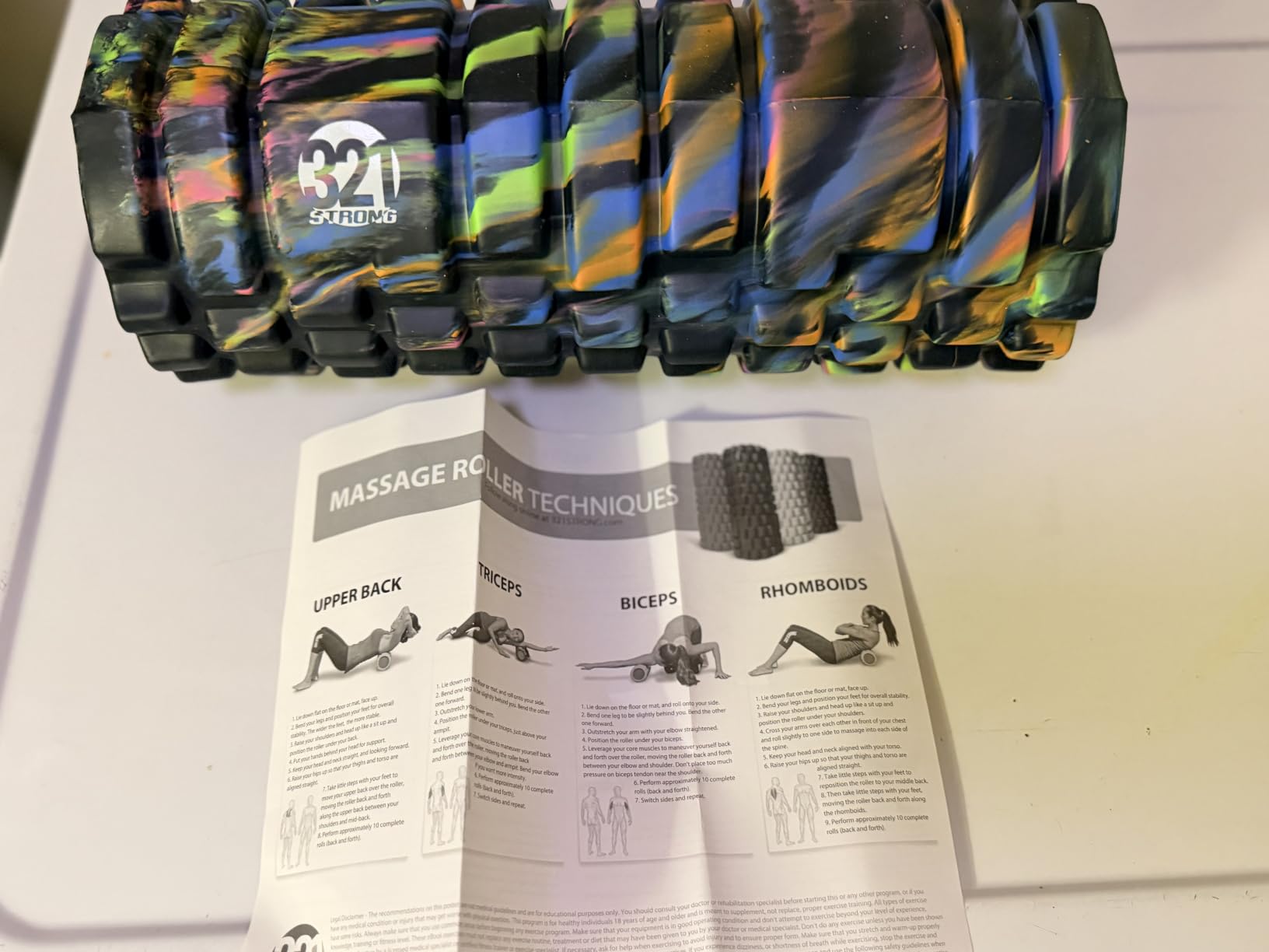 321 STRONG Patented 3-Zone Massage Roller, Medium Density for Exercise customer photo 2