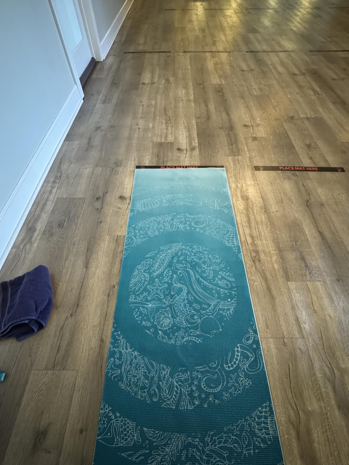 Gaiam Print Yoga Mat, Non Slip Exercise & Fitness Mat for All Types of Yoga, Pilates & Floor Exercises | Lightweight 4mm print yoga mat with non-slip grip customer photo 1