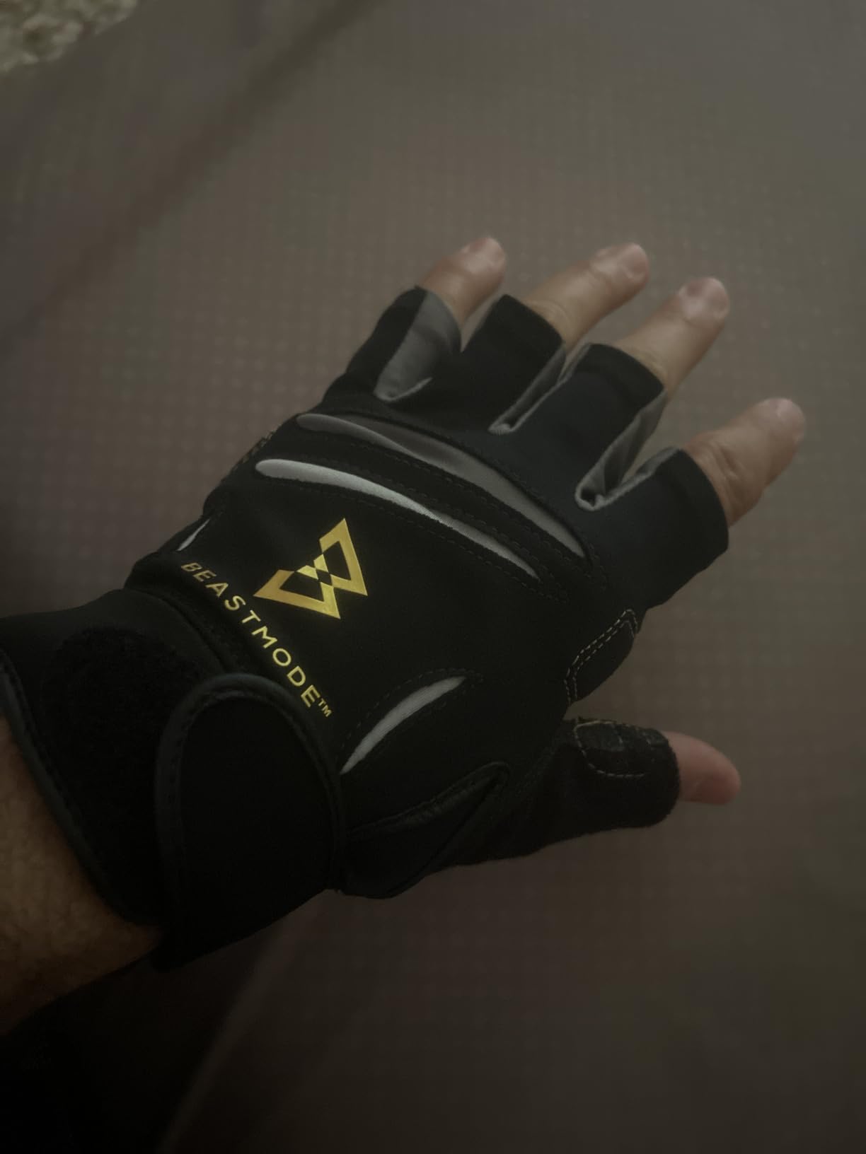 Bionic Men's Beastmode Half Finger Gym Workout Gloves customer photo 1