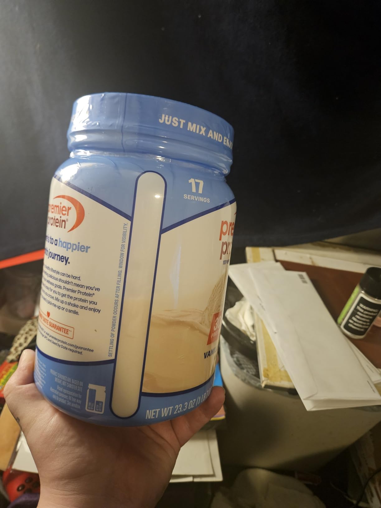 Premier Protein Powder, Vanilla, 100% Whey, 30g High Protein, 17 Servings | No Added Sugar, Supports Muscle Health, Soy & Gluten-Free, 1.5 lb customer photo 1