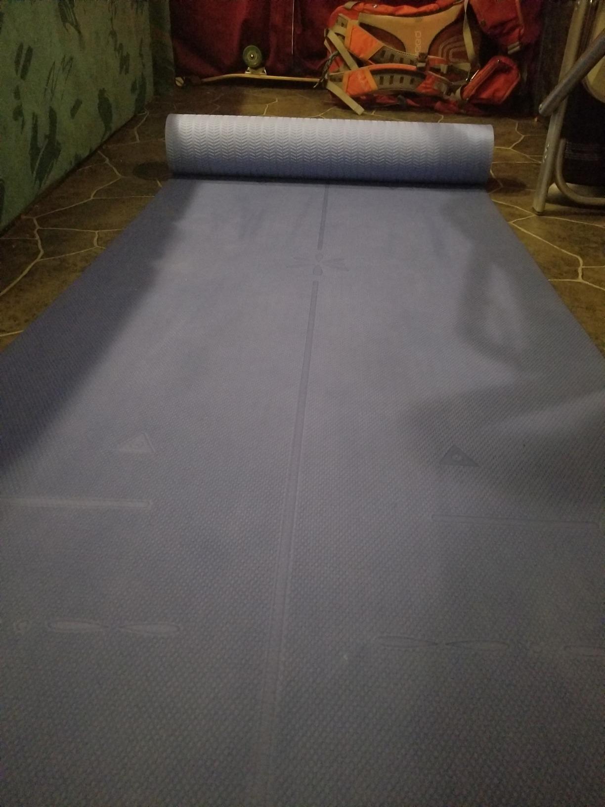Heathyoga Yoga Mat Non Slip TPE Pilates Exercise Mats for Home Workout Gym Fitness Eco Friendly Thick Hot Yoga Mat with Strap Body Alignment,72