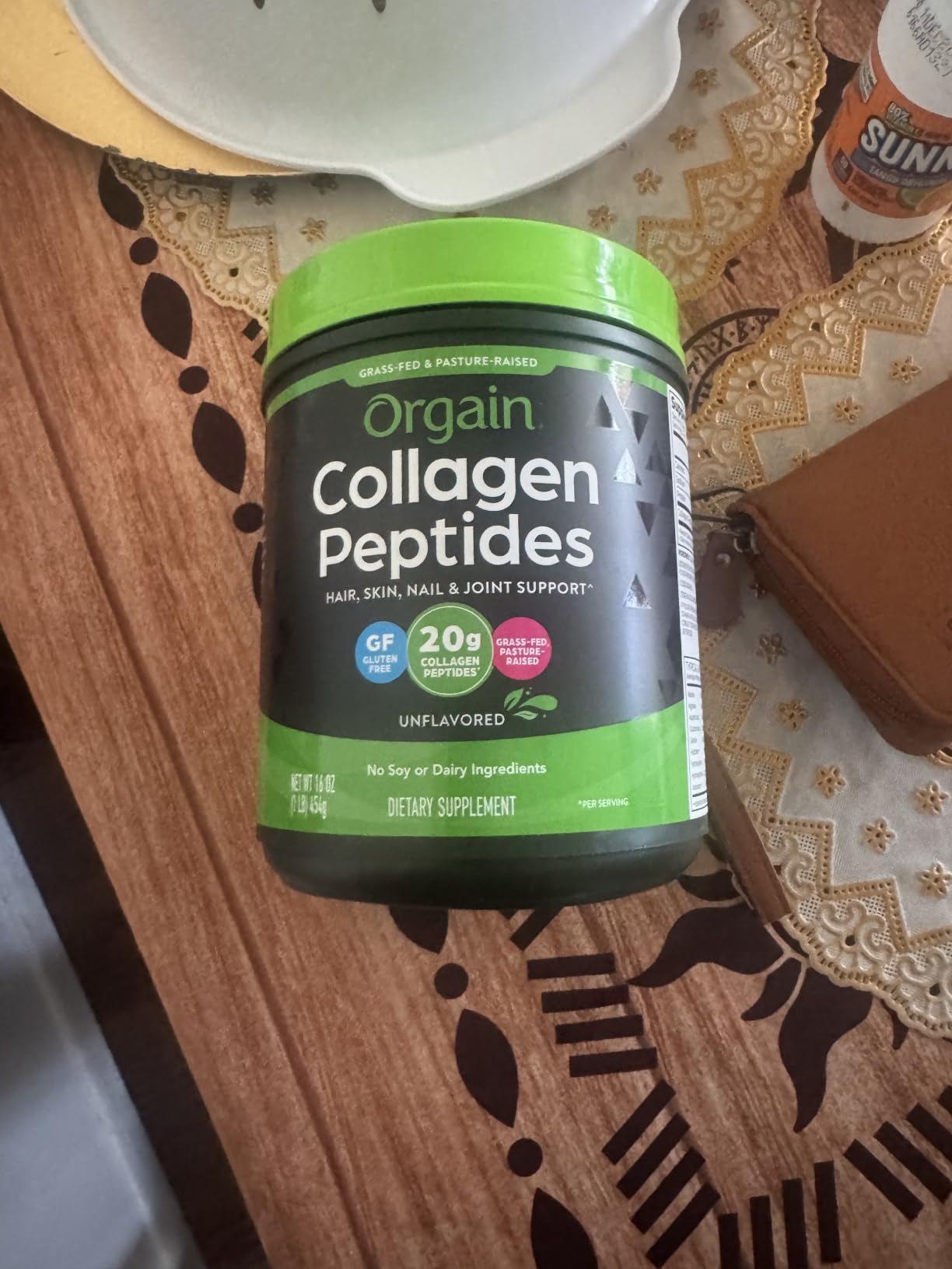 Orgain Hydrolyzed Collagen Peptides Powder For Women & Men, 20g Grass Fed Collagen, Unflavored - Hair, Skin, Nail, & Joint Support Supplement, Paleo & Keto, Non-GMO, Type I and III, 1lb customer photo 2