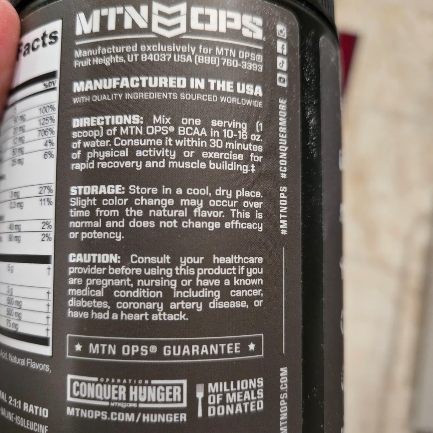 MTN OPS BCAA Powder for Muscle Recovery, Strawberry Dragonfruit | 2:1:1 BCAAs, Zero Sugar, Hydration Support customer photo 1