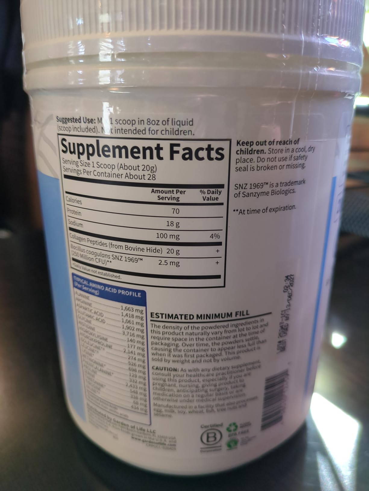 Garden of Life Grass Fed Collagen Powder, Unflavored, 28 Servings customer photo 2