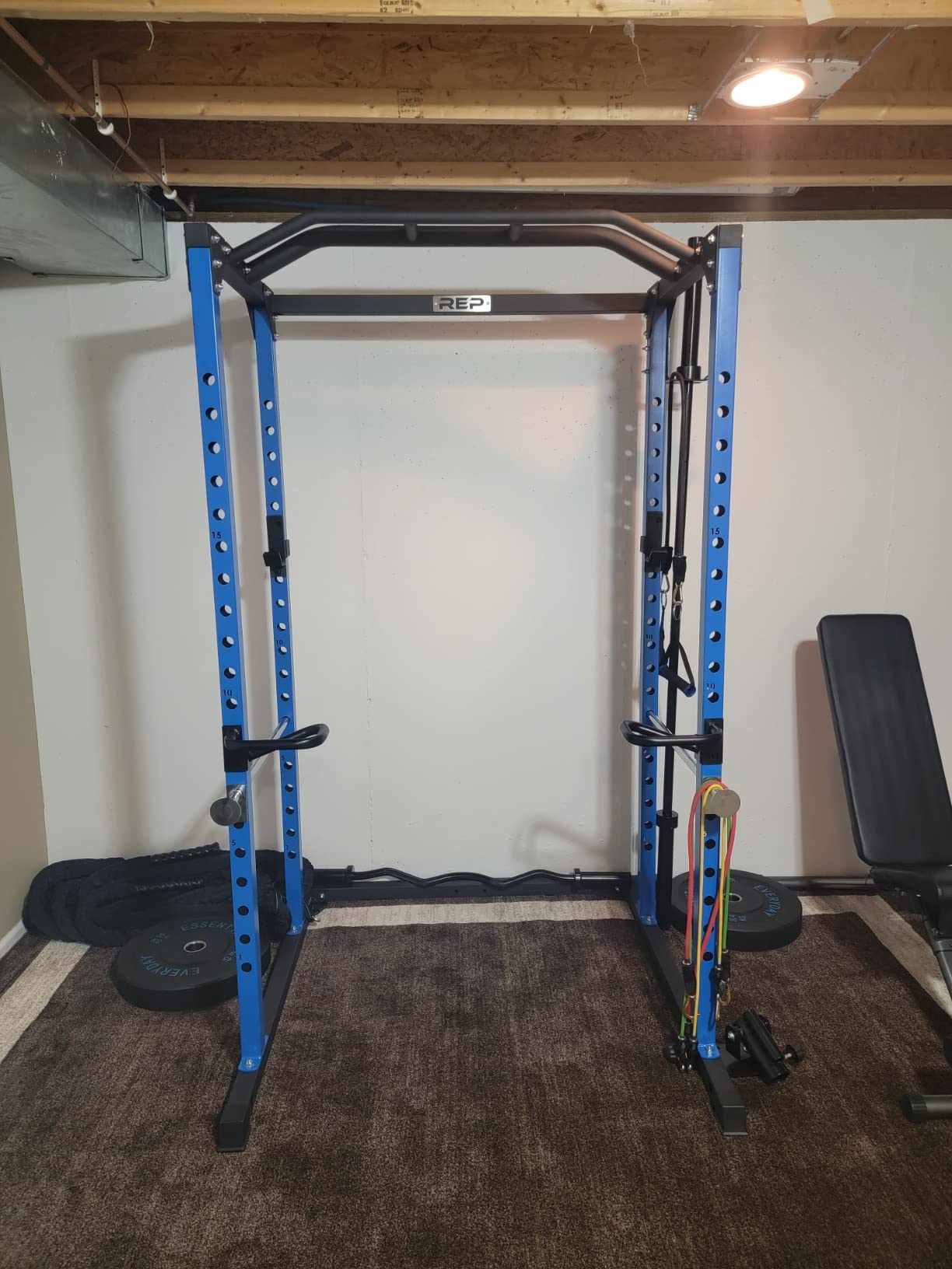 Fitness PR-1100 Power Rack - 700 lbs Rated Lifting Cage for Weight Training customer photo 1