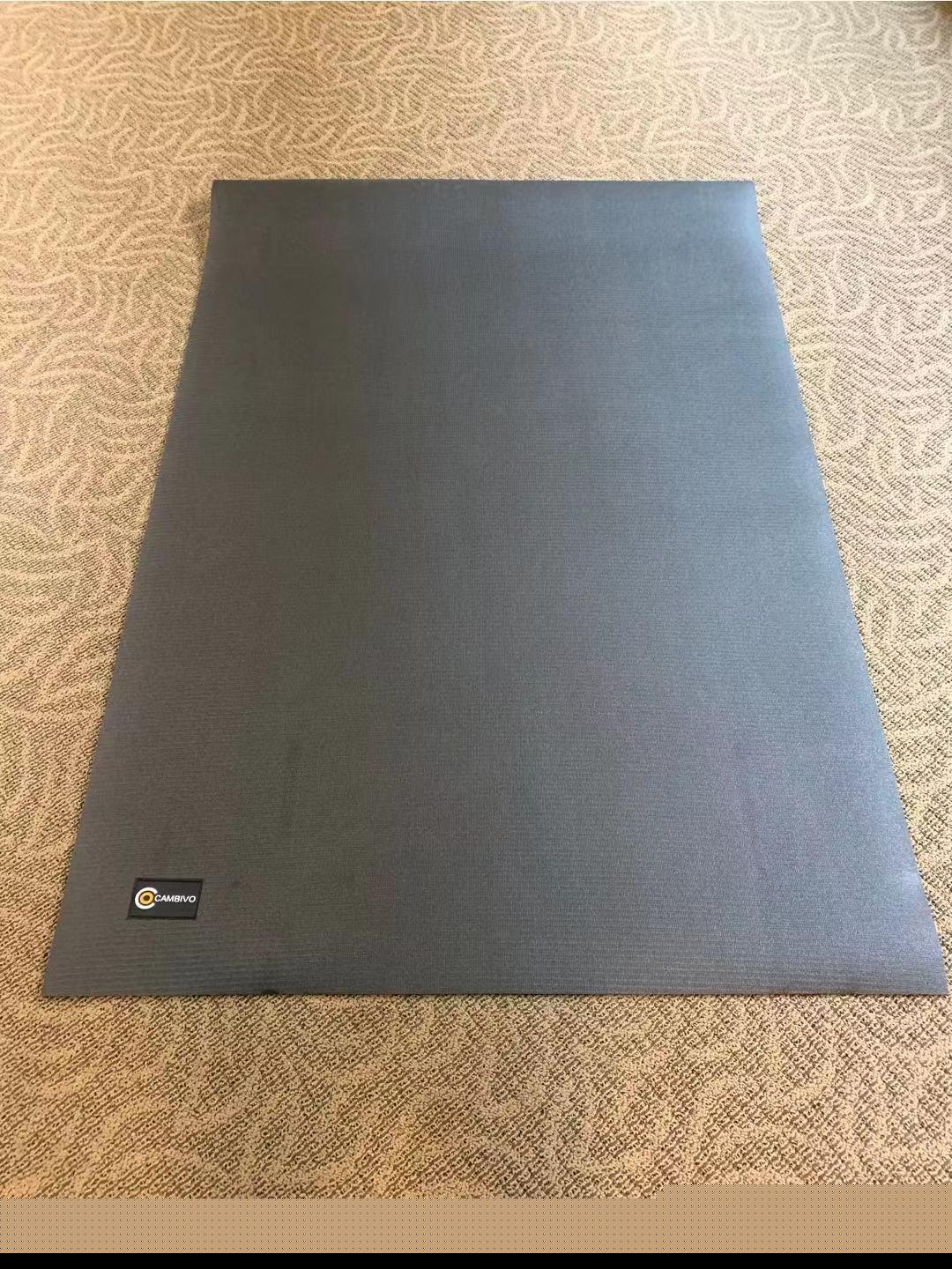 CAMBIVO 8'x6'/7'x5'/6'x4' Large Exercise Mat Workout Mat for Home Gym, 7mm | High-density PVC, cushioned surface, non-slip bottom, for jump rope and weights, floor protection, easy to store customer photo 1