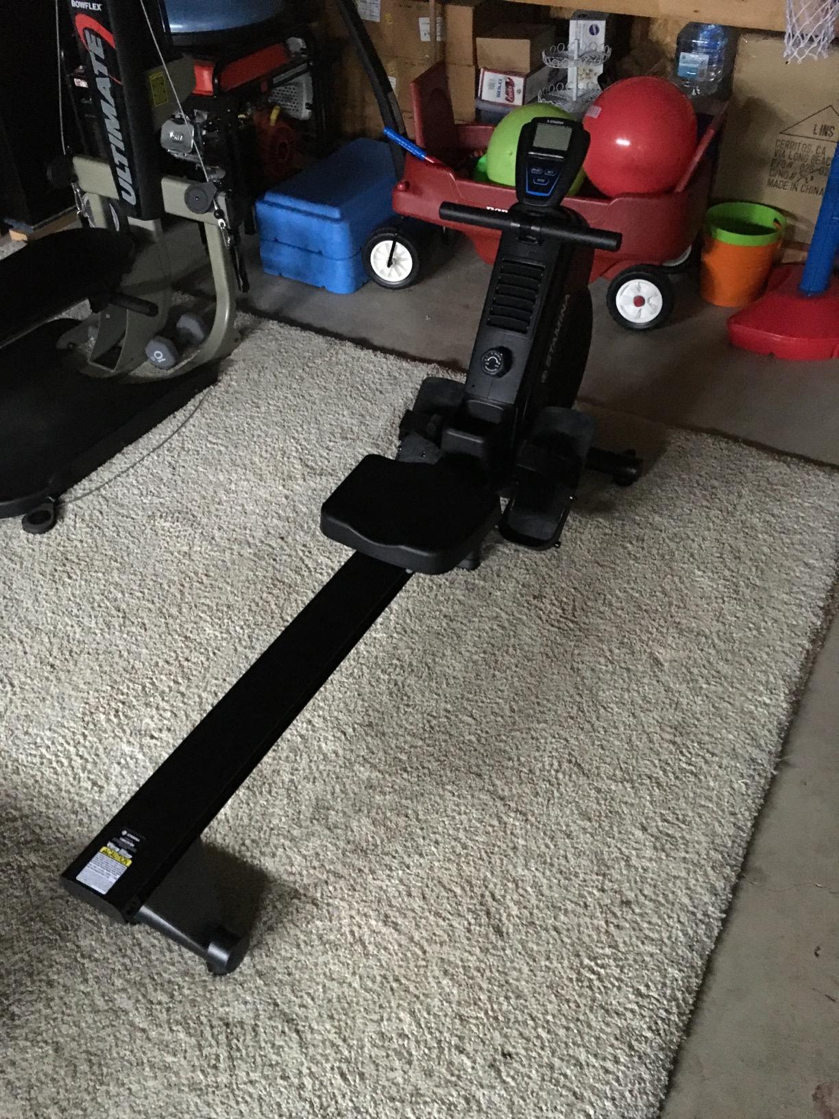 Stamina Dual Air and Magnetic Resistance Rowing Machine w/Fitness Coaching App - 8 Levels Magnetic & Air Resistance, LCD Monitor - Compact Rowing Machines for Home Use customer photo 1