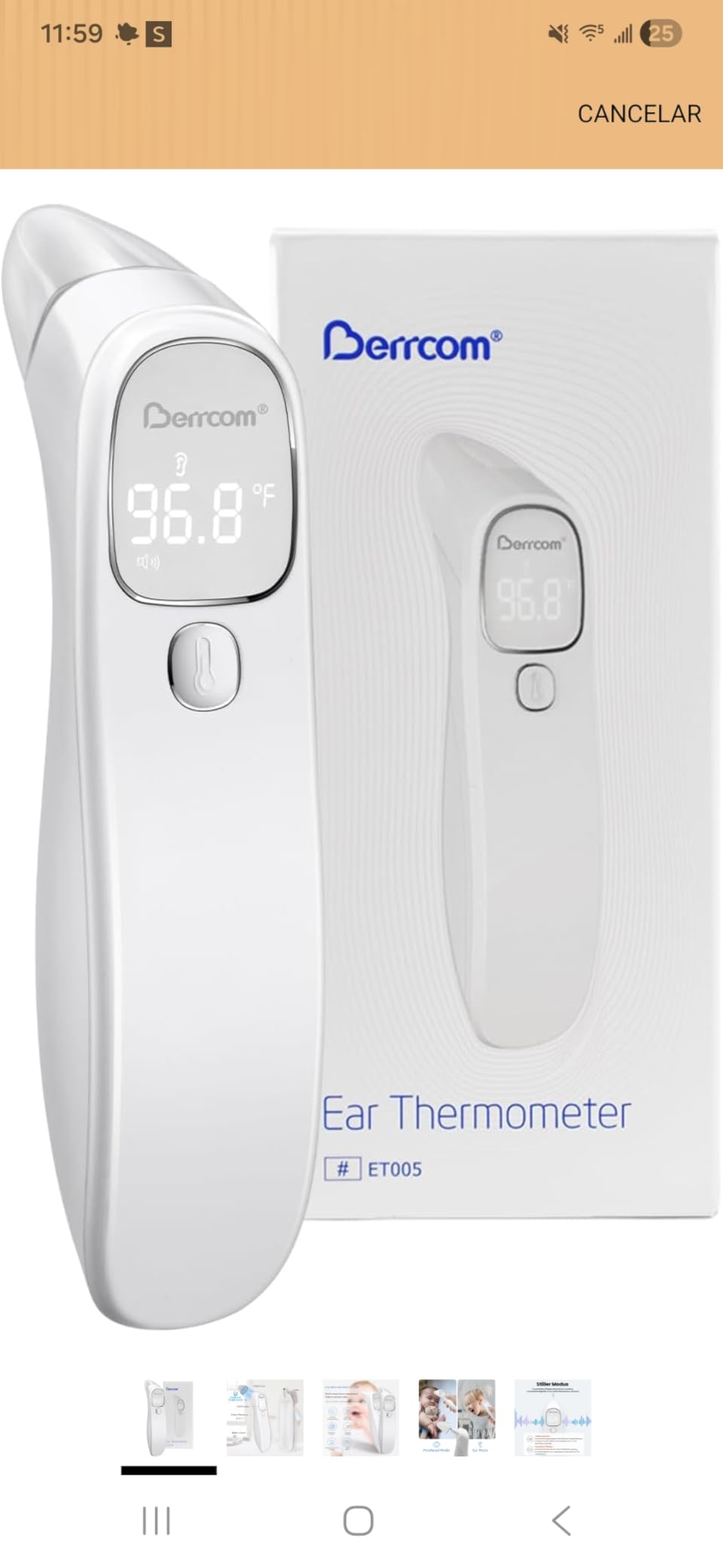 Berrcom Digital Non Contact Infrared Forehead Thermometer Contactless Thermometer 3 in 1 for Kids Infant Adult Fever Check Thermometer Temperature Gun customer photo 1