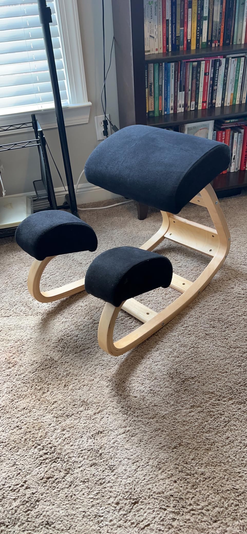 Ergonomic Kneeling Chair with Extra Padding - Posture Support Comfortable Desk Chair - Angled Rocking Stool & Balancing Seat - Natural Relief for Neck or Back Pain customer photo 1