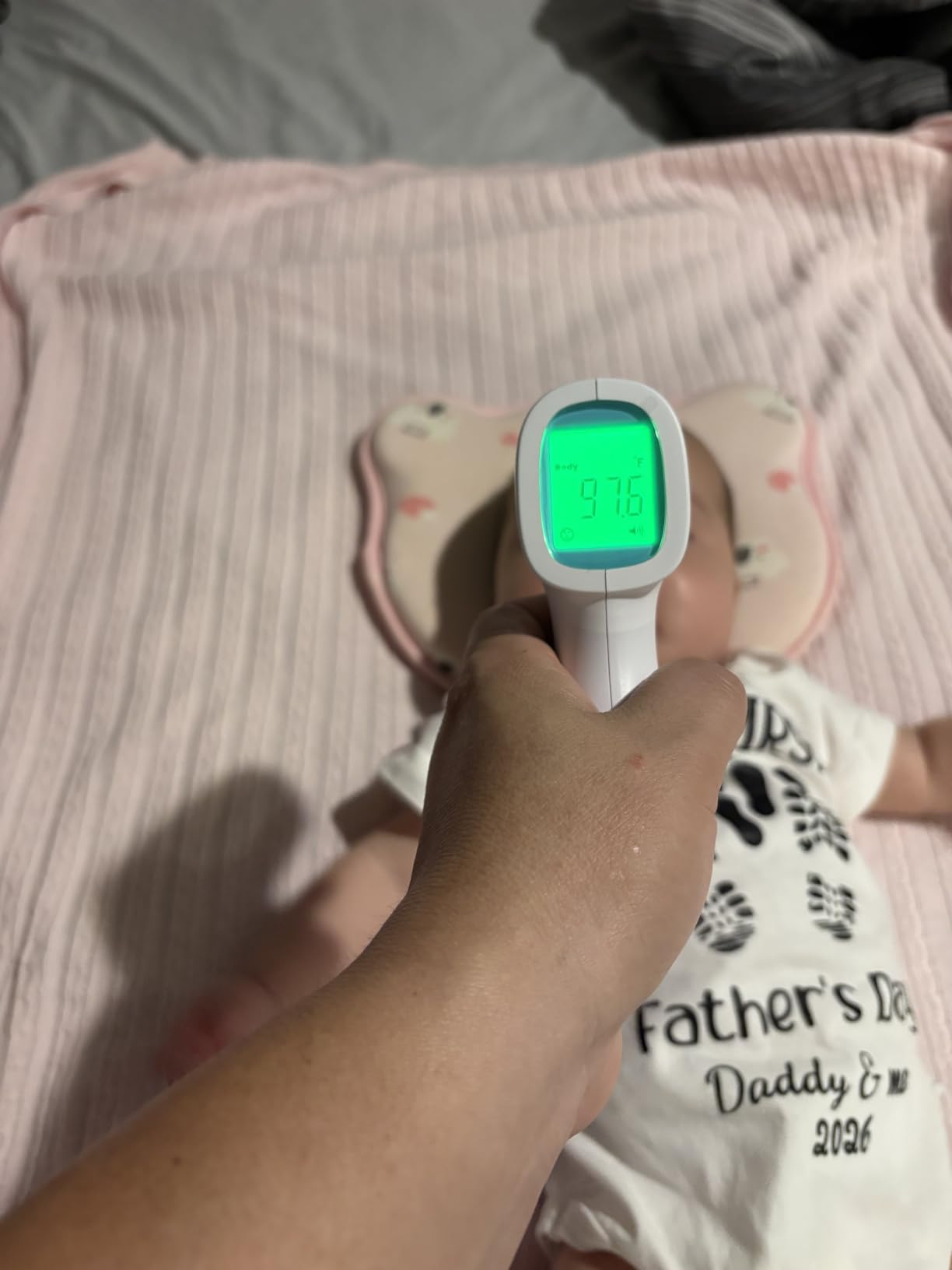 Digital Thermometer for Adults and Kids, No Touch Forehead Thermometer for Baby, 2 in 1 Body Surface Mode Infrared Thermometer with Fever Alarm customer photo 1