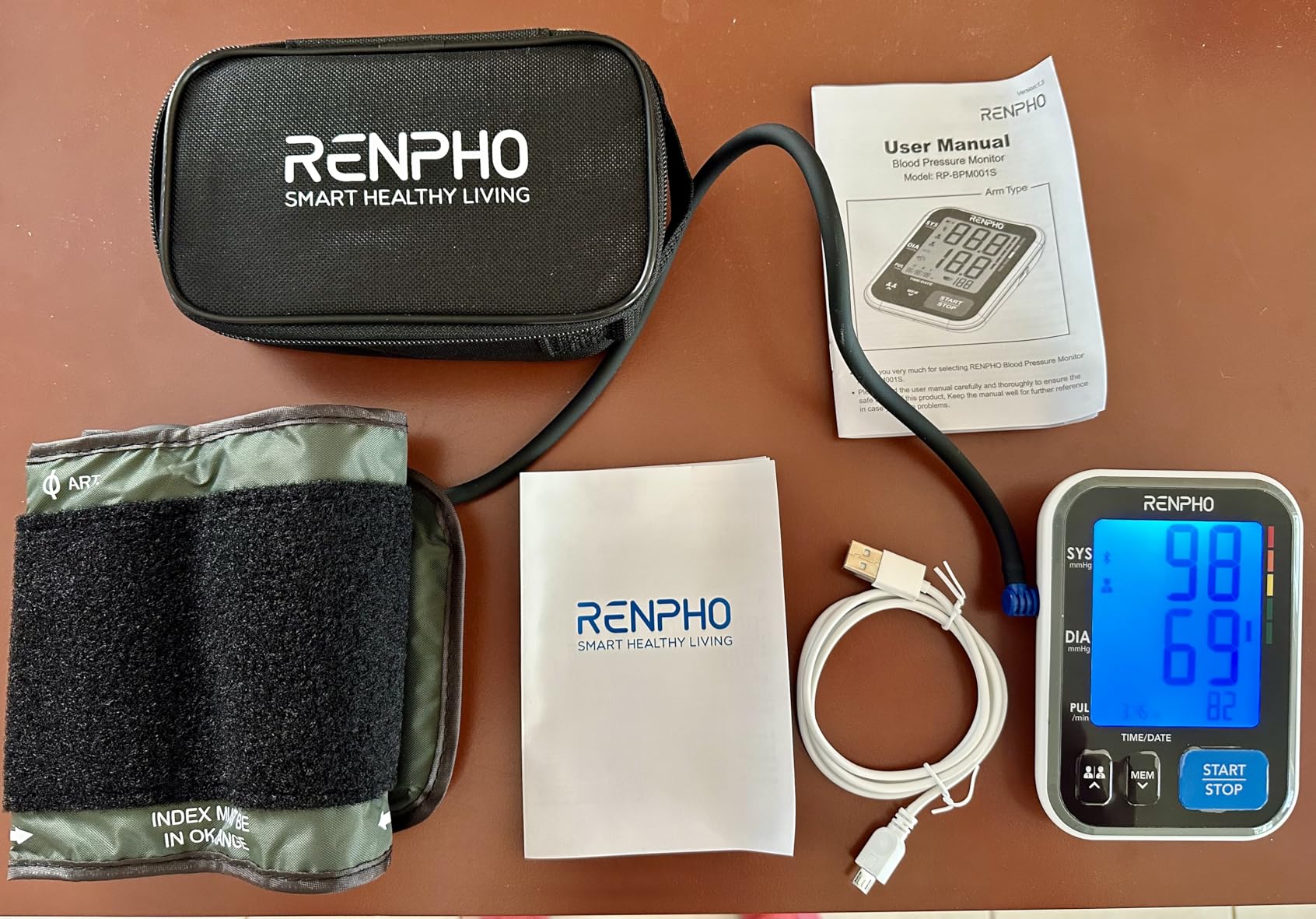 RENPHO Smart Blood Pressure Monitor, Wide Cuff, Data Storage, Bluetooth | BP Machine with Wide Range Cuff for Large Size for All Arm Sizes, Multi-User, Family Supplies, Home Use, FSA Eligible HSA customer photo 2