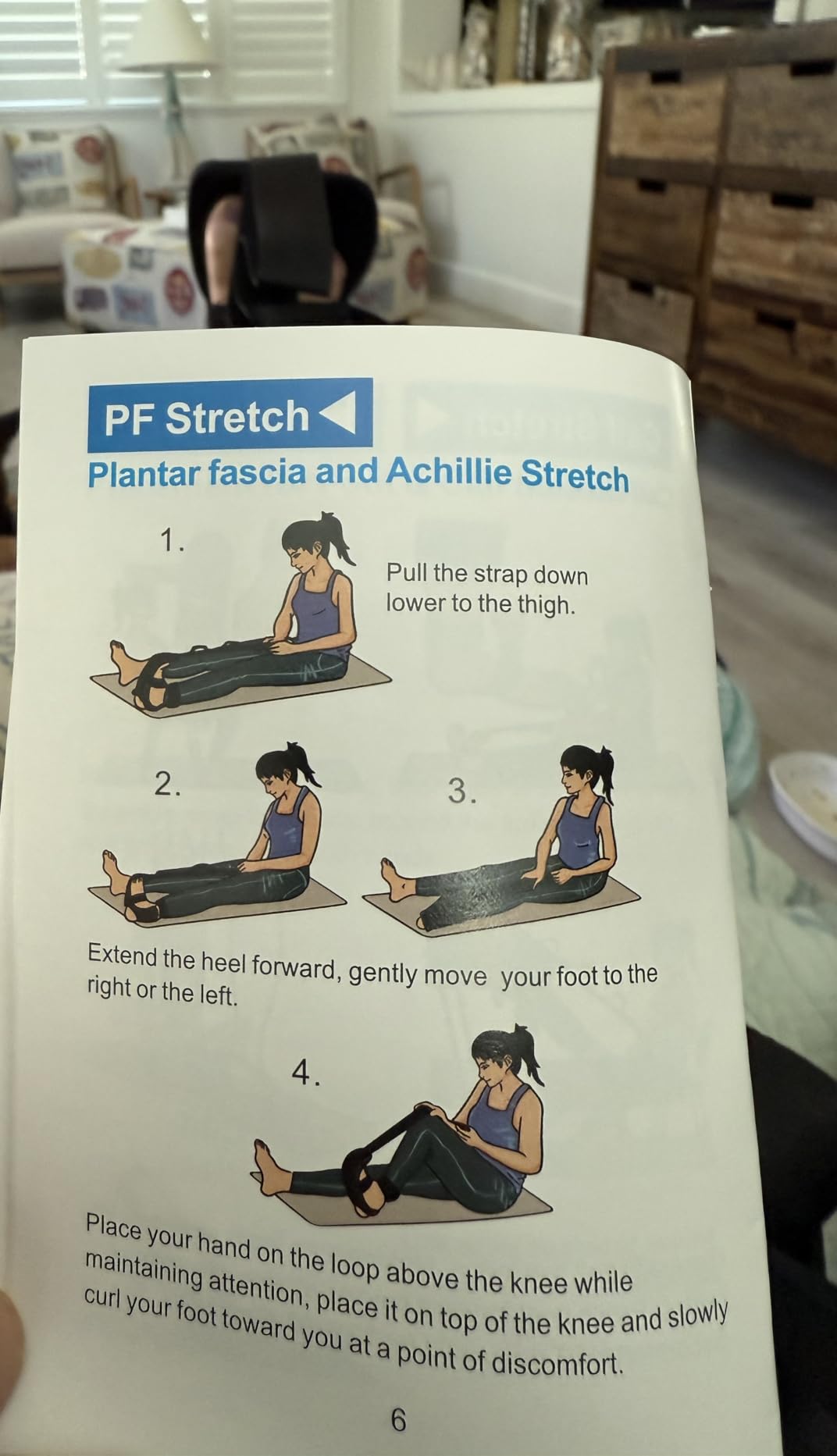 comness Foot and Calf Stretcher-Stretching Strap For Plantar Fasciitis, Heel Spurs, Foot Drop, Achilles Tendonitis & Hamstring. Yoga Foot & Leg Stretch Strap. (Black) customer photo 2