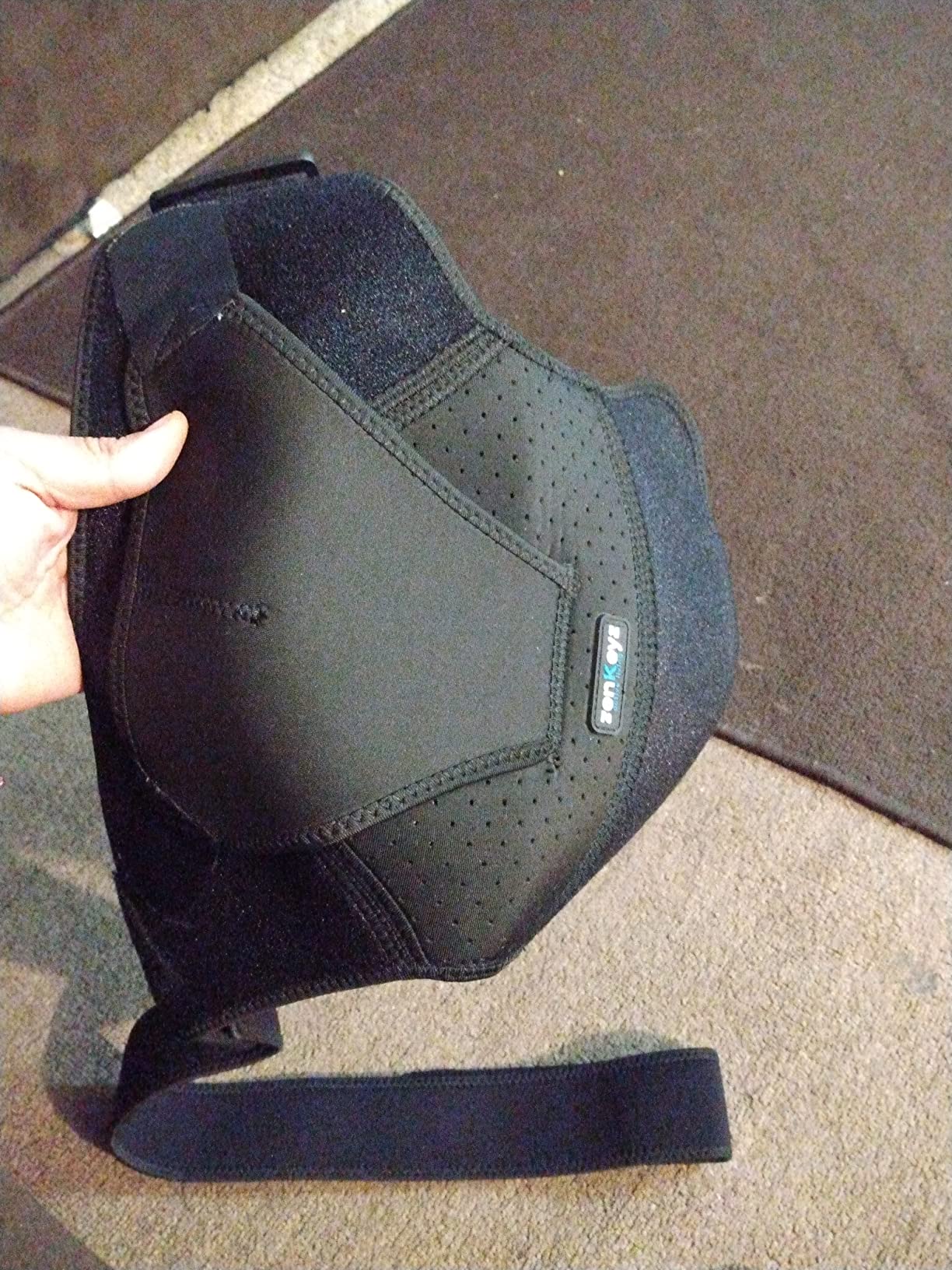 ZENKEYZ Copper Shoulder Brace - L/XL, Chest 35-47in, Adjustable | Copper compression sleeve - rotator cuff support - ice/heat pocket customer photo 2