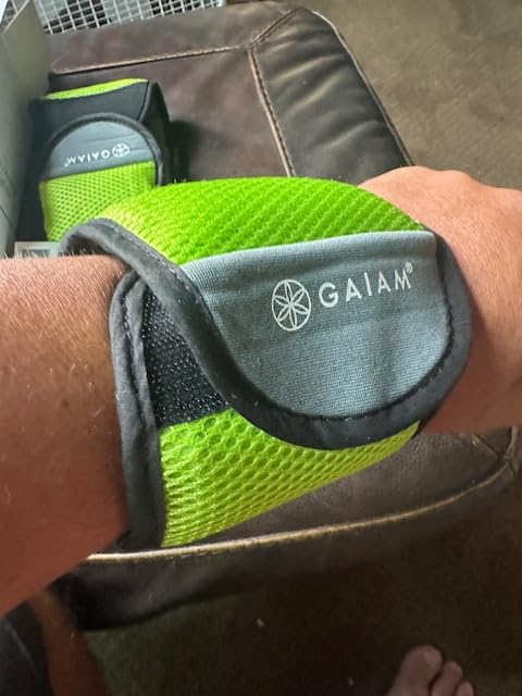 Gaiam Ankle Weights, Wearable Bracelet to Strengthen, Tone & Sculpt, Adjustable Ankle Weights for Women & Men for Yoga, Dance, Pilates, Barre, Cardio, Home & Gym Use customer photo 2