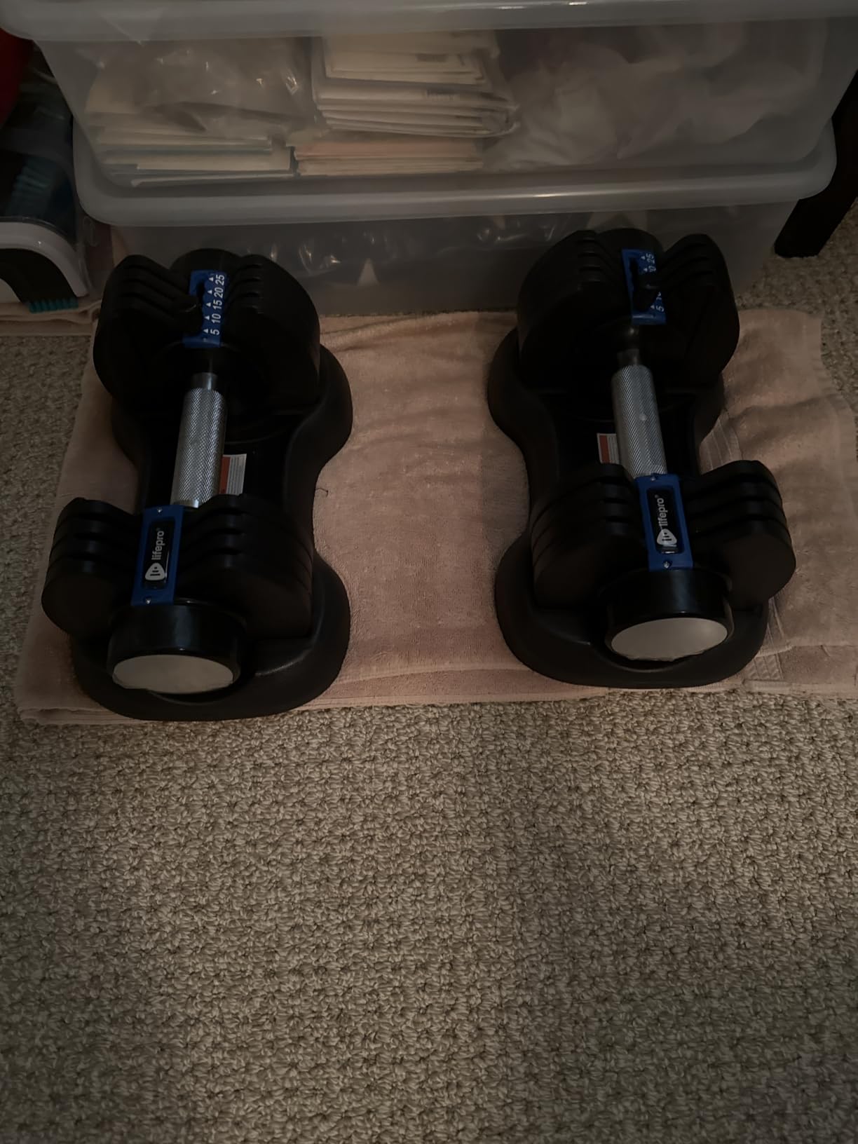 LifePro Adjustable Dumbbells, Single or 2pcs, Up to 55 lbs & 3-in1 option | Quick-change weight system with included rack customer photo 1