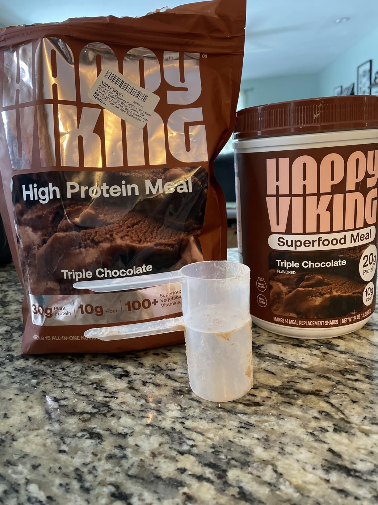 Happy Viking Plant-Based Vegan Protein Powder +100 Superfoods Chocolate Meal Replacement Shake by Venus Williams, 30g Plant Protein customer photo 1