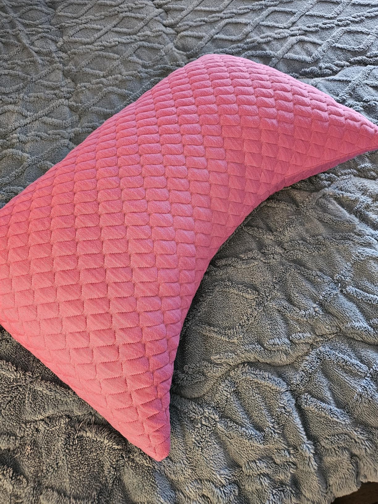 Sidney Sleep Adjustable Curved Pillows for Neck and Shoulder Support with Extra Shredded Fill - Cervical Contour Pillow for Side and Back Sleepers - Queen Size, CertiPUR-US Certified customer photo 2