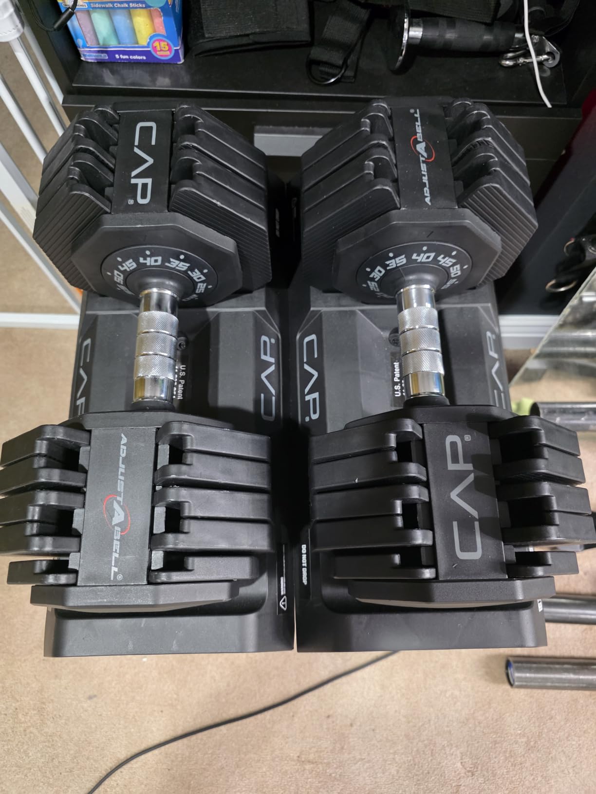 CAP ADJUSTABELL Adjustable Dumbbell Set, Premium Quick Select, 12.5 LB, 25 LB & 55 LB Options customer photo 1