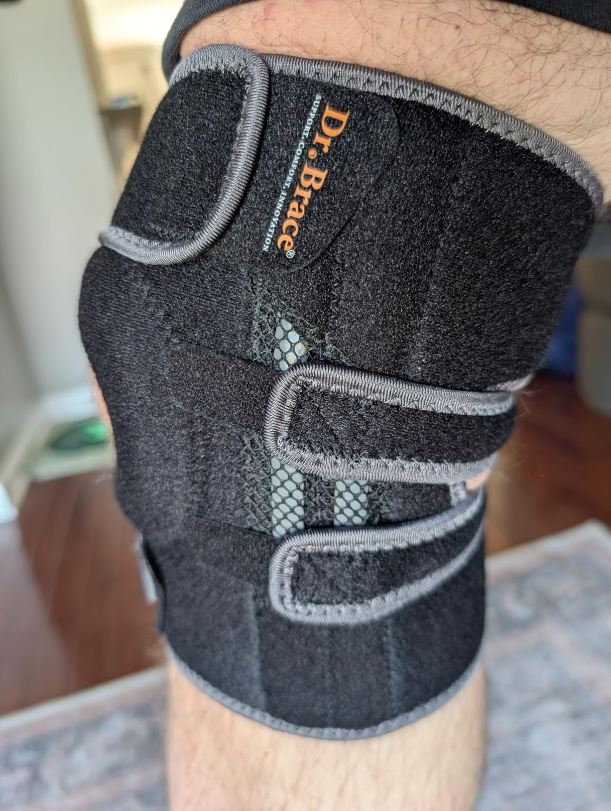 DR. BRACE ELITE Knee Brace with Side Stabilizers & Patella Gel Pads for Maximum Knee Pain Support and fast recovery for men and women-Please Check How To Size Video (Mercury, Large) customer photo 1
