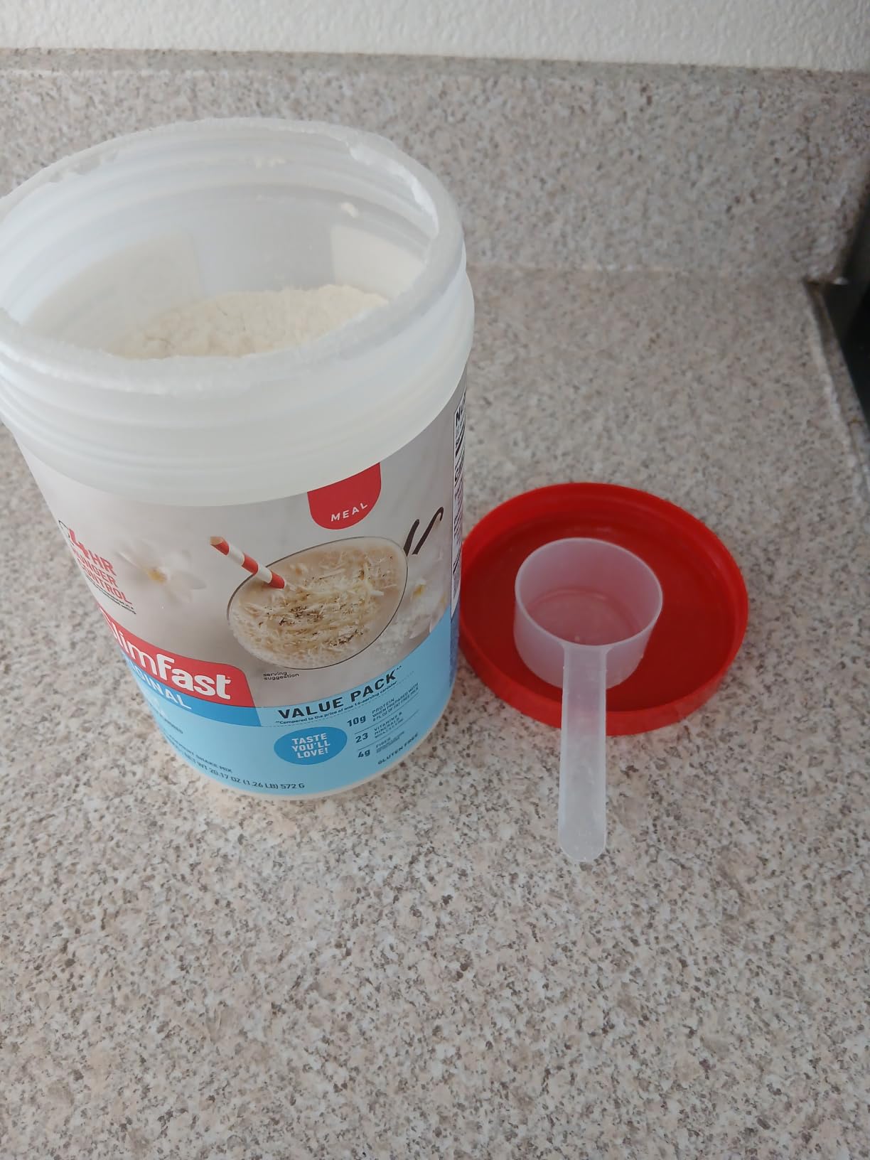 SlimFast Meal Replacement Powder, Original French Vanilla, Weight Loss Shake Mix, 10g of Protein, 22 Servings customer photo 1