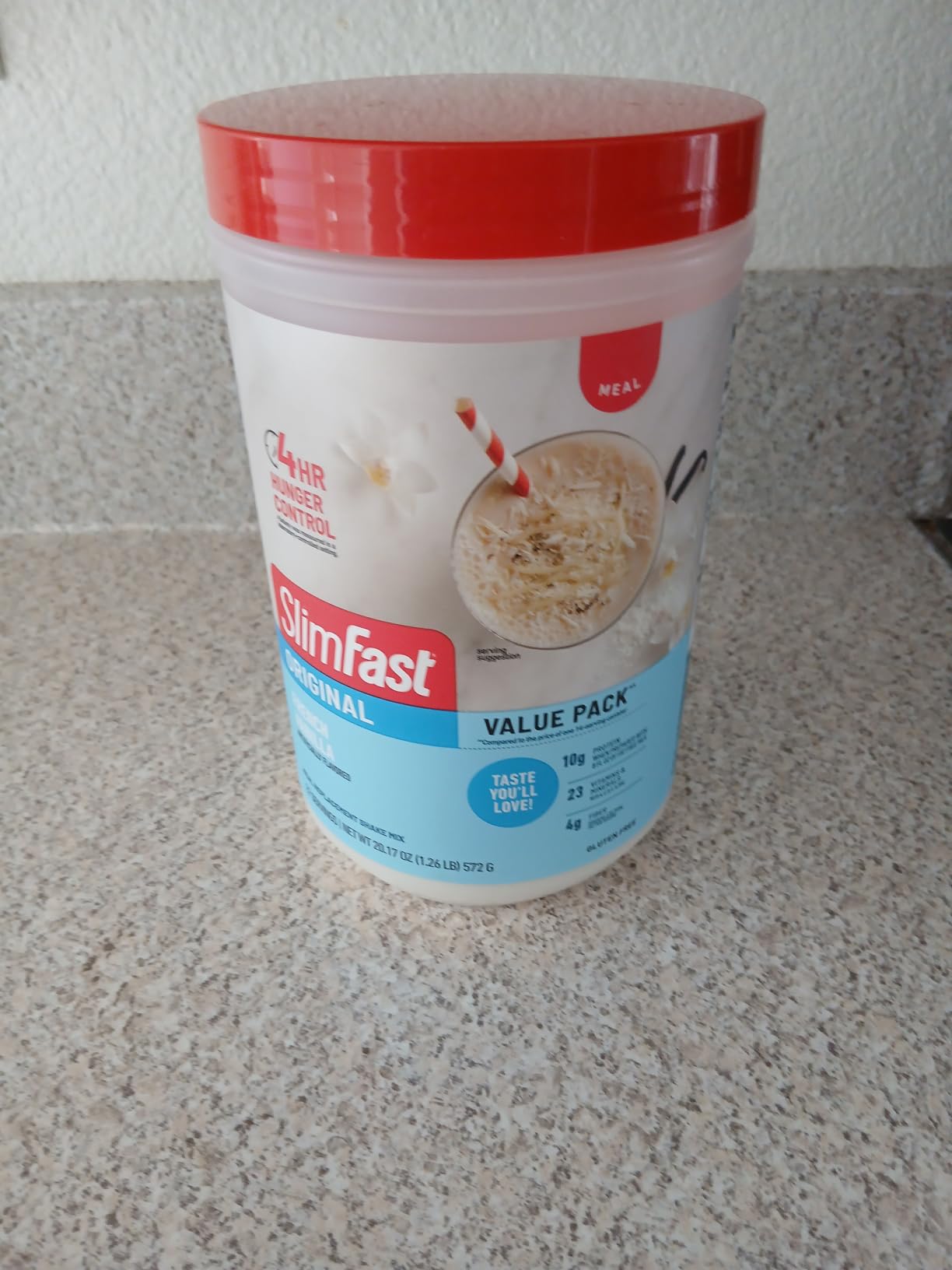 SlimFast Meal Replacement Powder, Original French Vanilla, Weight Loss Shake Mix, 10g of Protein, 22 Servings customer photo 2