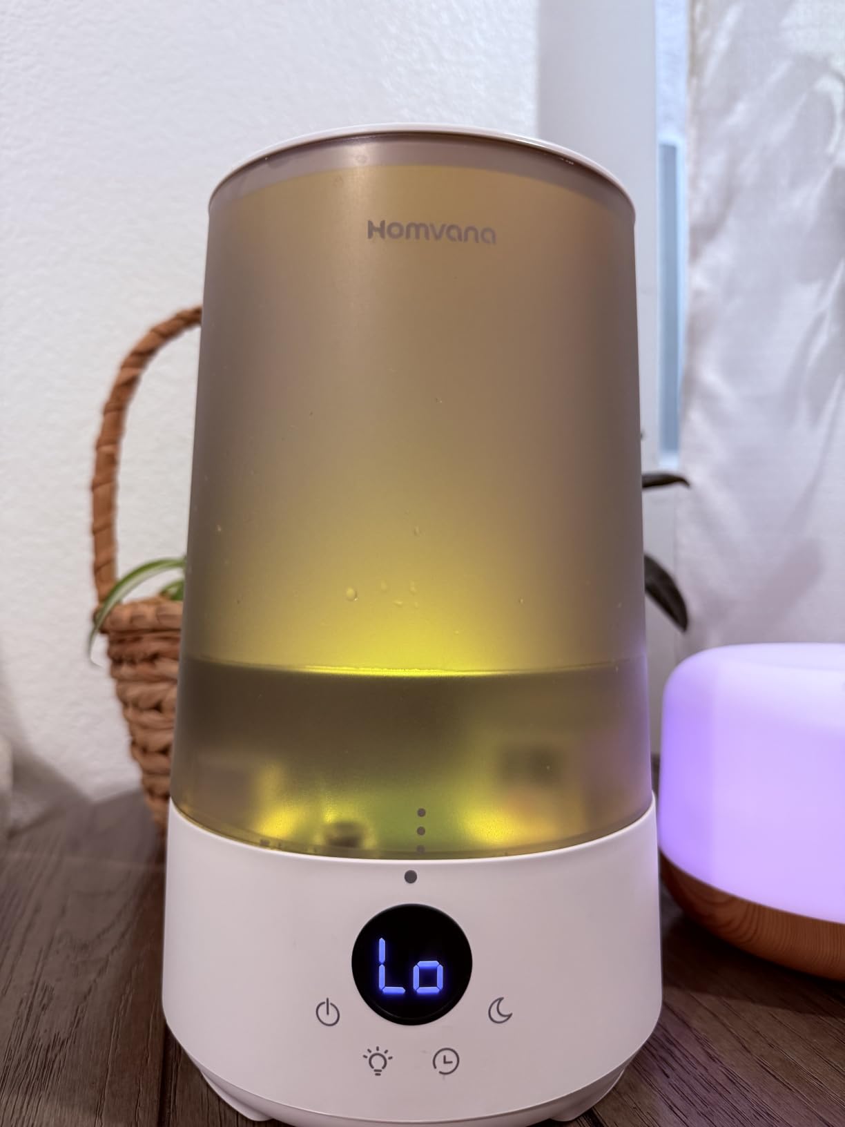 Homvana 3.6L Top-Fill Cool Mist Humidifiers for Bedroom, Large Room & Plants, 23dB Ultra-Quiet, Easy-to-Clean 2-in-1 Baby Humidifier & Oil Diffuser for Congestion Relief, Lasts Up to 4 Nights (Grey) customer photo 1