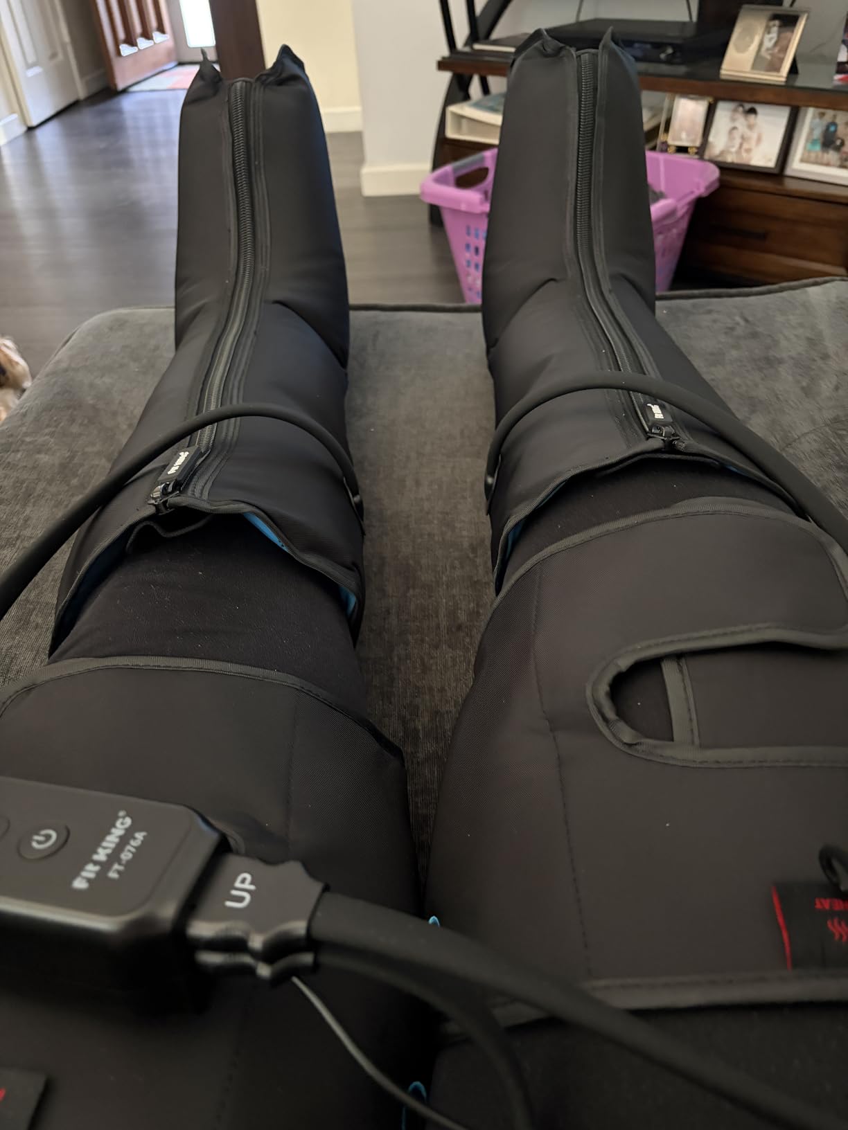 FIT KING Leg Compression Massager with Heat for Circulation and Pain Relief | FSA-HSA, Full Leg & Foot Massage for Swelling Edema RLS, Pressure Sensor, LCD Display, 3 Modes & Levels,Gift for Dad Mom Wife customer photo 2