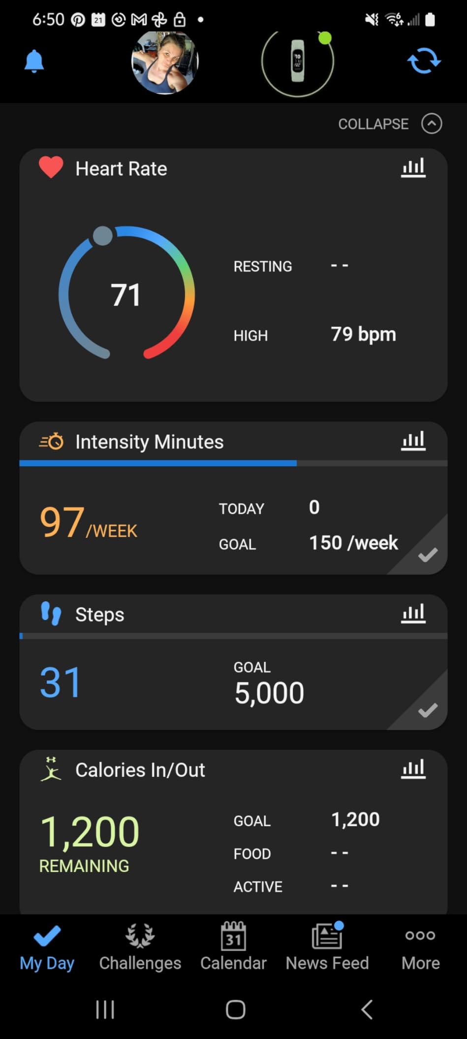 Garmin vívosmart 5, Fitness Tracker, Long-Lasting Battery, Simple Design, White customer photo 1