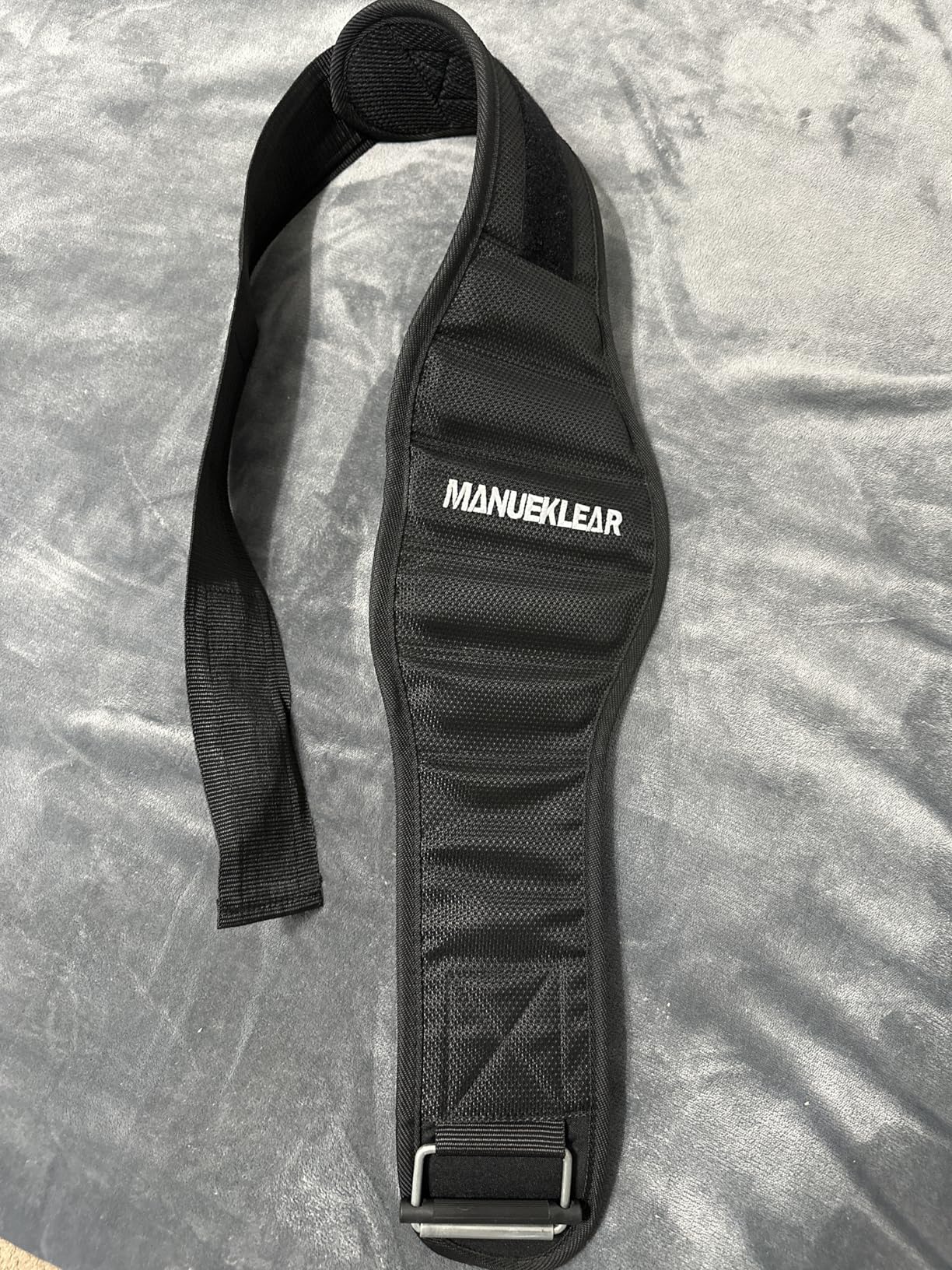 MANUEKLEAR Gym Weight Lifting Belt Weight Lifting Workout Weightlifting Powerlifting Belt for Men Women - 7.5inch - Bodybuilding Fitness Back Support for Cross Training, Squats, Lunges customer photo 1