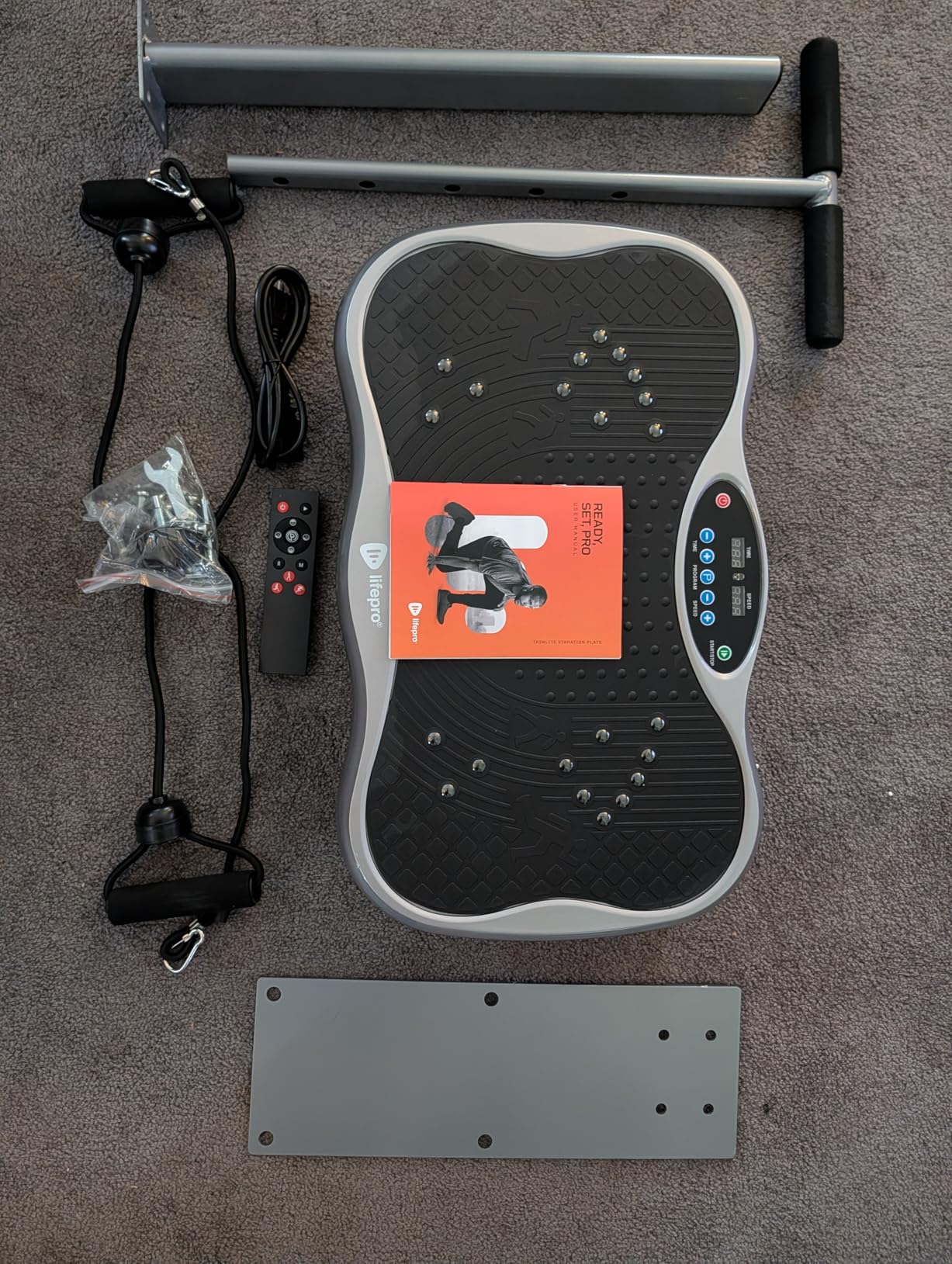 Lifepro TrimLite Vibration Plate with Handles and Magnetic Acupoints | Bluetooth Speakers, 99 Speed Levels, 9 Presets, Resistance Bands customer photo 2