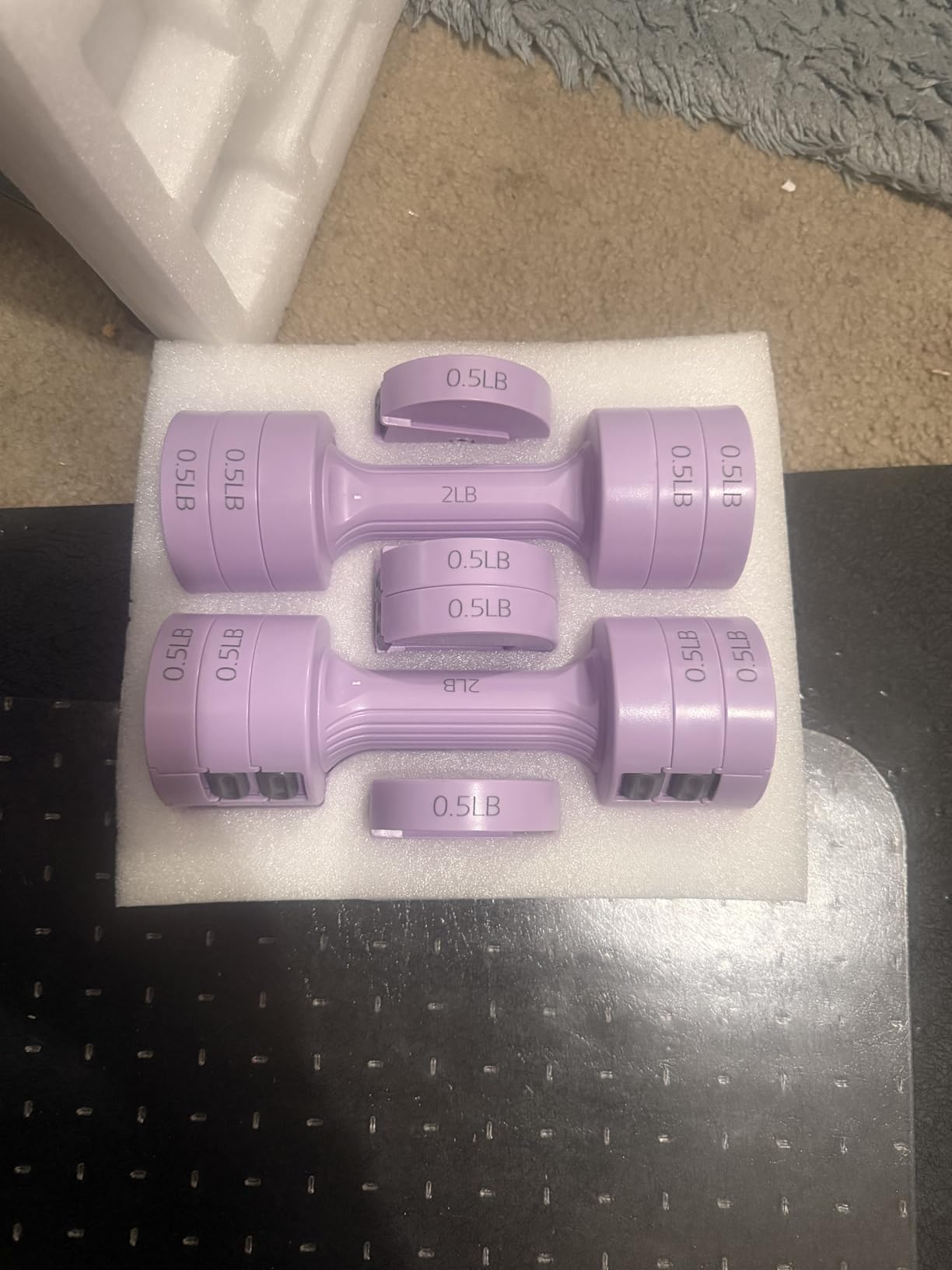 Sportneer Adjustable Dumbbells Hand Weights Set (2-5 lb Each, 4-in-1 Pair) customer photo 1