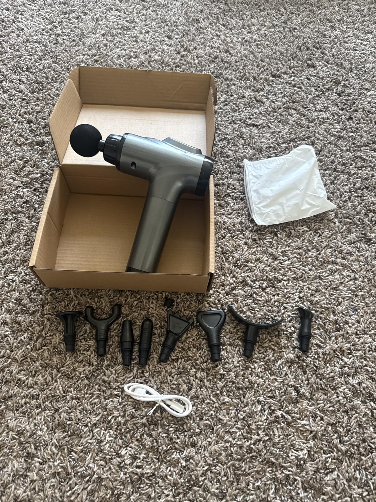 APHERMA Massage Gun, Muscle Massage Gun for Athletes Handheld Electric Deep Tissue Back Massager, Percussion Massage Device for Pain Relief with 30 Speed Levels 9 Heads Black customer photo 1