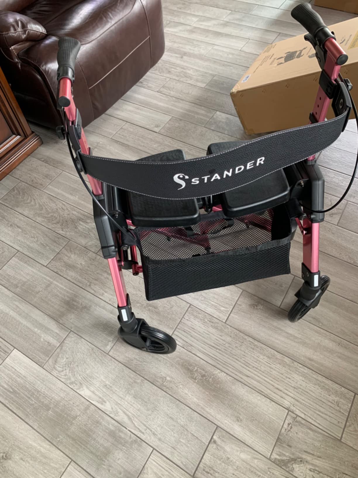 Stander Heavy Duty Wonder Rollator, Folding Rolling Walker for Adults, Seniors, 450-pound Weight Capacity, Large 8-inch Wheels, Locking Brakes, Wide Seat with Backrest customer photo 2