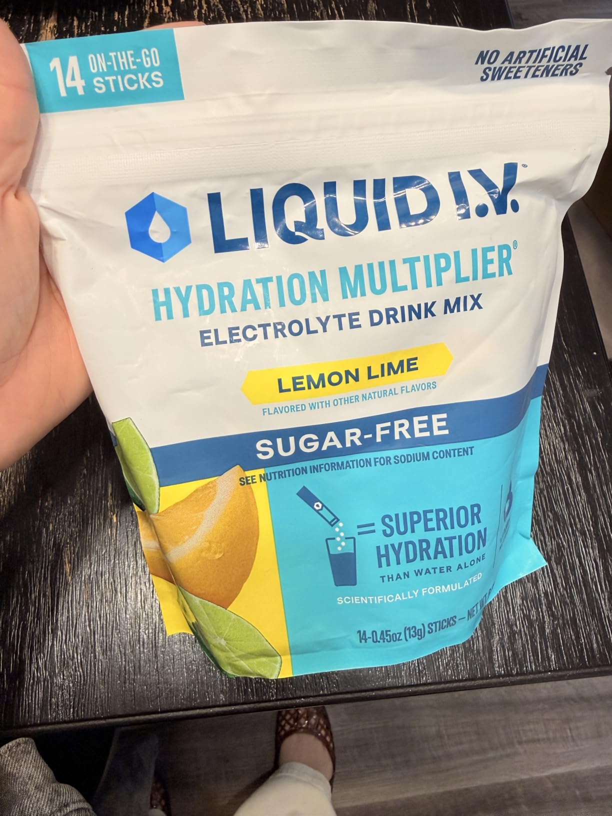 Liquid I.V. Sugar Free Hydration Electrolytes, Lemon Lime, 14 Count customer photo 1