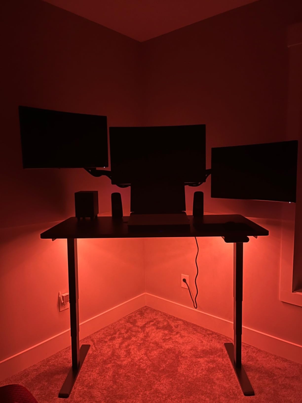 FLEXISPOT E6 3-Stage Dual Motor Electric Standing Desk 55 x 28 Sit Stand Up Desk, Holds 220 lbs, Adjustable Height w/Memory Presets, One-Piece Black Desktop & Black Frame, Ships in 2 Boxes customer photo 2