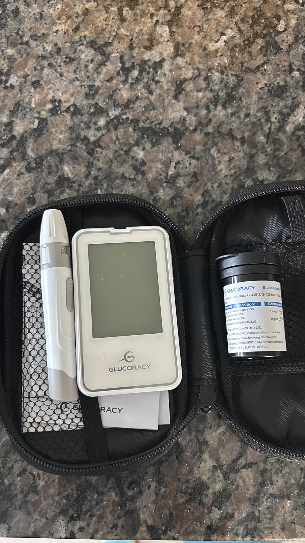 Glucoracy Blood Glucose Monitor Kit with 100 Blood Sugar Test Strips & Lancets, Glucometer, Lancing Device, Travel Case, Diabetic Home Testing Kit customer photo 1