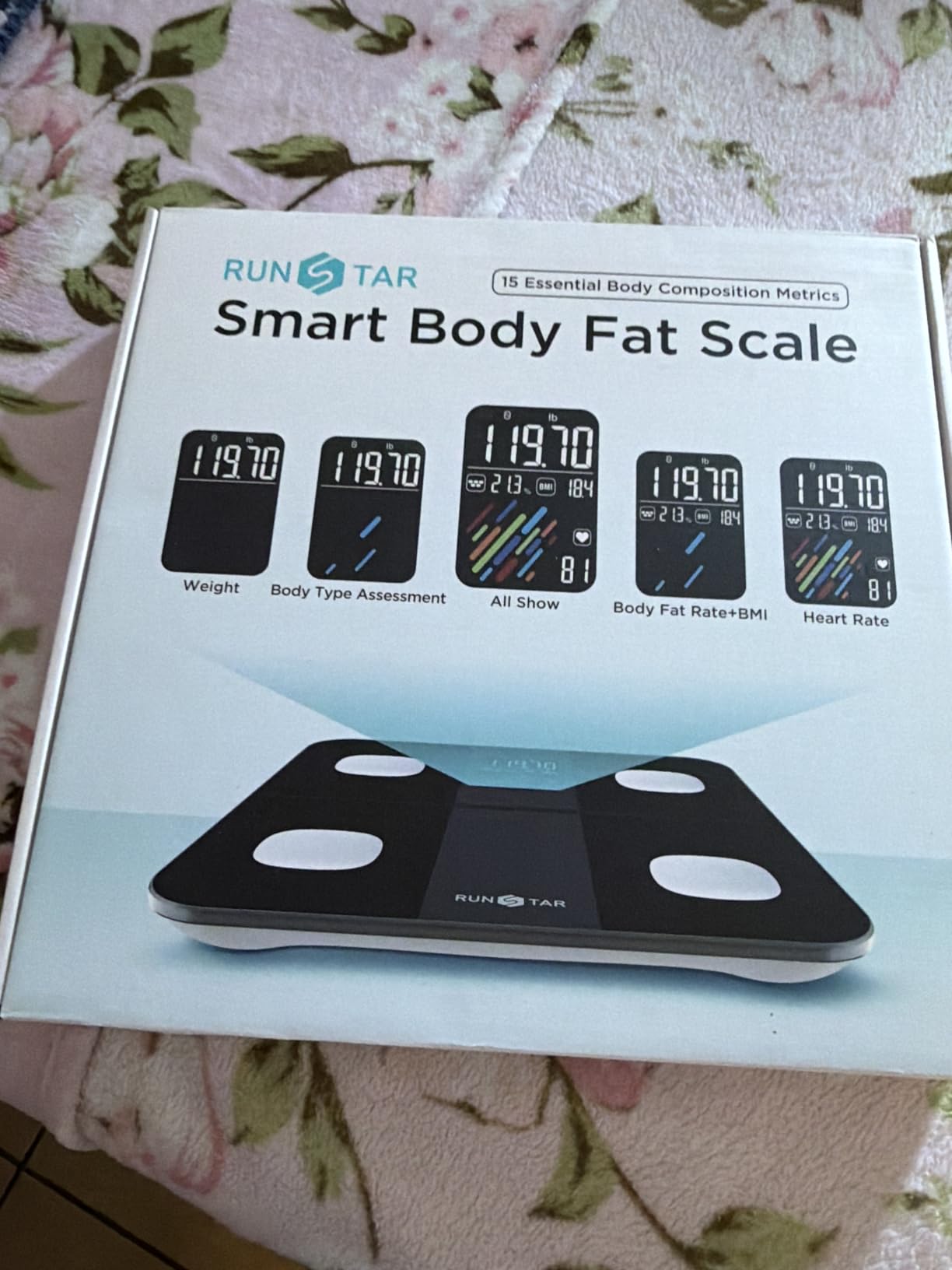 RunStar Smart Scale for Body Weight, High Accuracy Digital Bathroom Scale with Large Display for BMI Muscle Mass Heart Rate, 22 Body Composition Analyzer Sync with Fitness App, 400lb customer photo 1