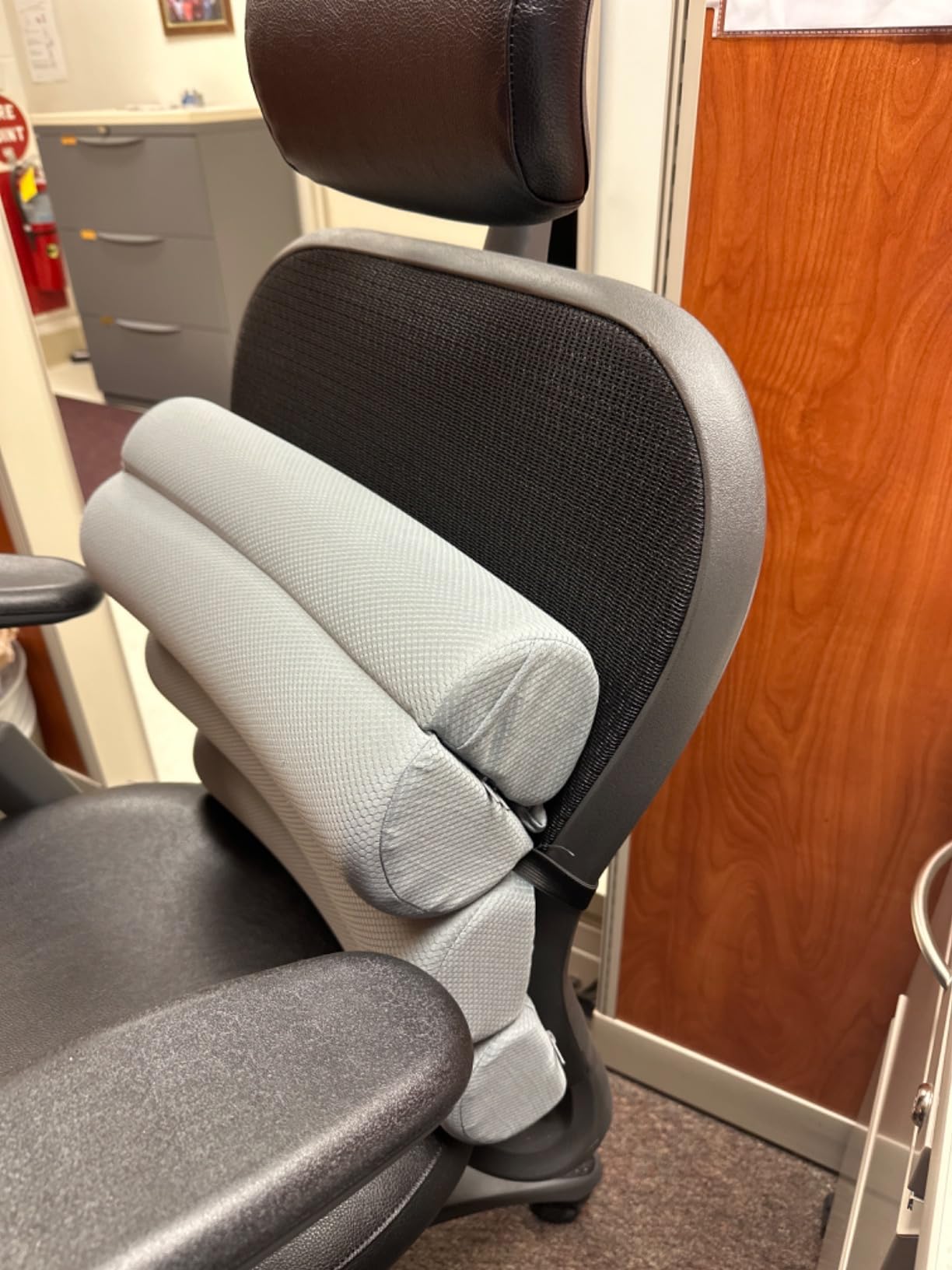Ergonomic Lumbar Support Pillow for Office Chair, Adjustable Back Cushion | Patented Design 6 Semi Cylindrical Back Support for Office Chair High Back, Neck/Upper/Lower Back Pain Relief, Breathable customer photo 1
