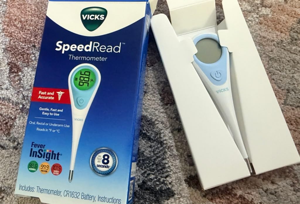 Vicks SpeedRead Digital Thermometer for Baby, Kids & Adults, Color-Coded Readings, Oral, Baby Rectal Thermometer or Under The Arm, Water Resistant customer photo 1