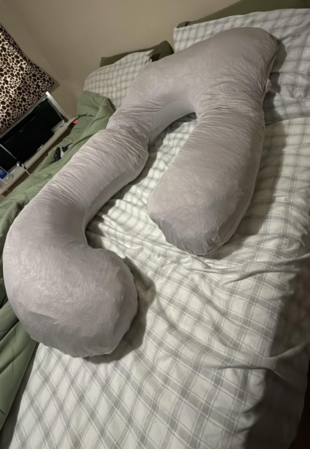 Cooling Pregnancy Pillows for Sleeping, 57'' Full Body Pillow, Light Grey | Sasttie Maternity Pillow, OEKO-TEX, Down Alternative, Removable Cover, Pregnant Women Must Haves, Maternity Essential customer photo 1