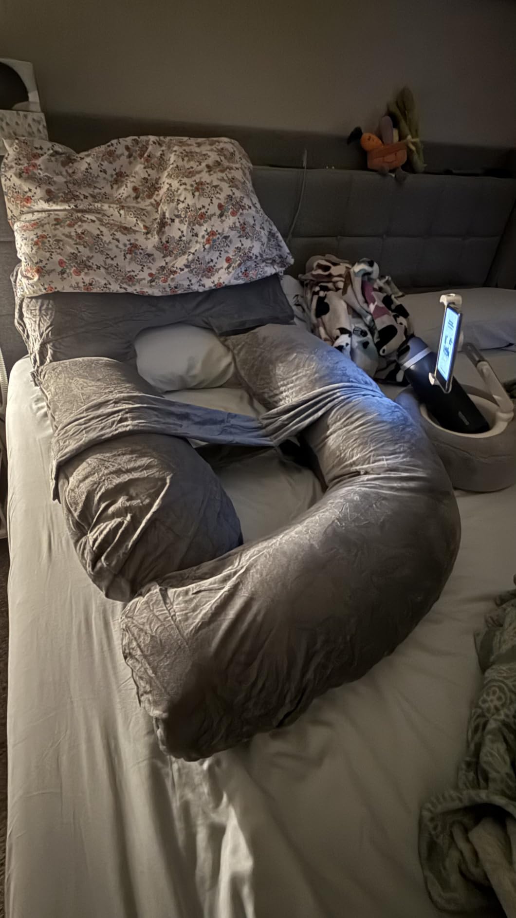 Cooling Pregnancy Pillows for Sleeping, 57'' Full Body Pillow, Light Grey | Sasttie Maternity Pillow, OEKO-TEX, Down Alternative, Removable Cover, Pregnant Women Must Haves, Maternity Essential customer photo 2