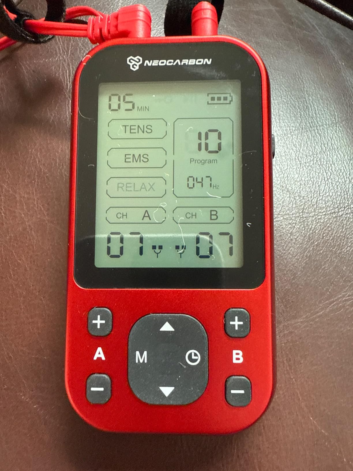 NEOCARBON TENS Unit Muscle Stimulator Pro for Back Pain Relief, Red customer photo 1