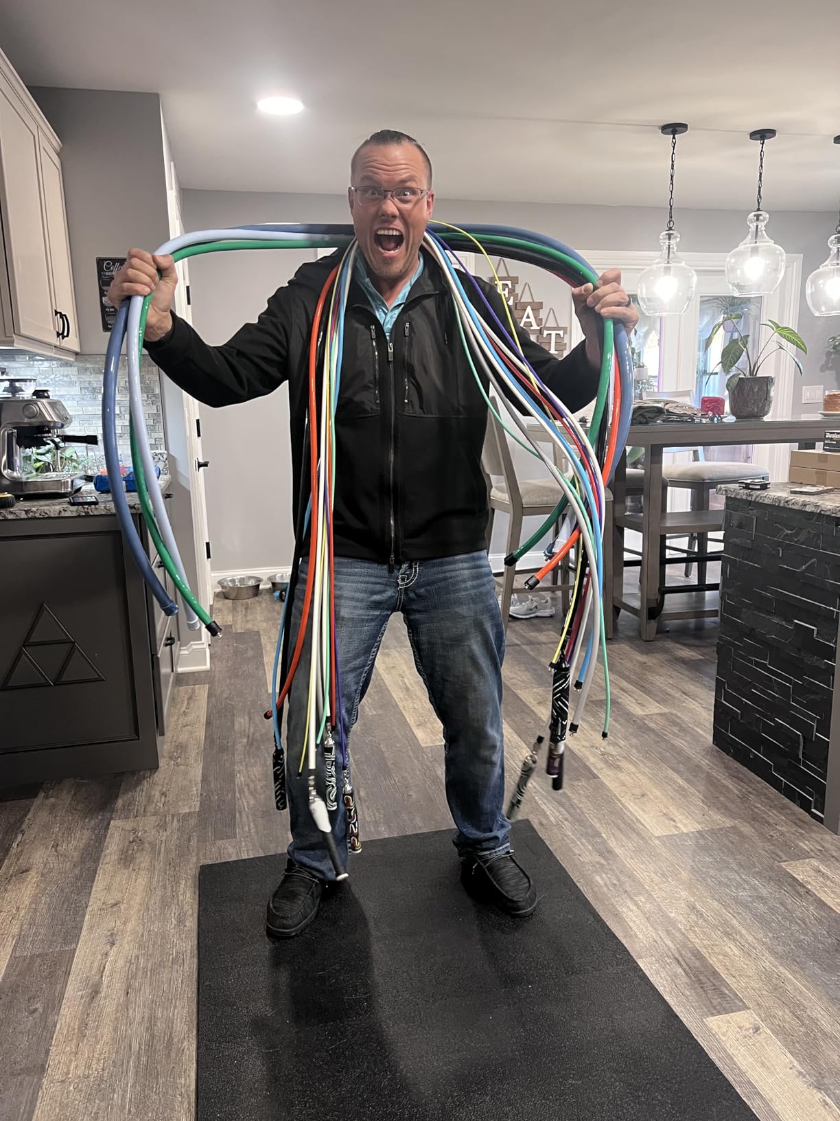 Crossrope Get Lean Weighted Jump Rope Set for Weight Loss | Includes Slim Handles with 1/4 and 1/2 lb weighted ropes for efficient cardio, endurance training, and full-body workouts. customer photo 1