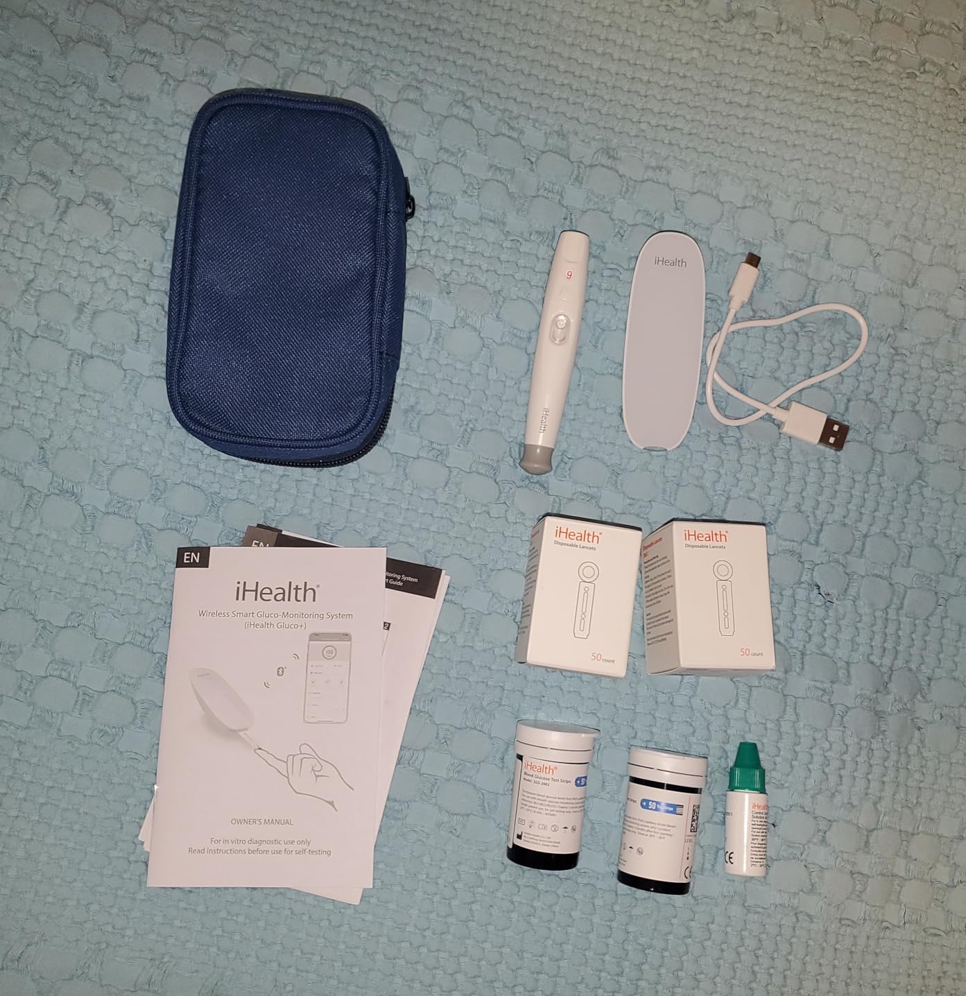 iHealth Gluco+ Wireless Smart Glucose Monitor Kit, 100 Strips & 100 Lancets, Free Smart App customer photo 2