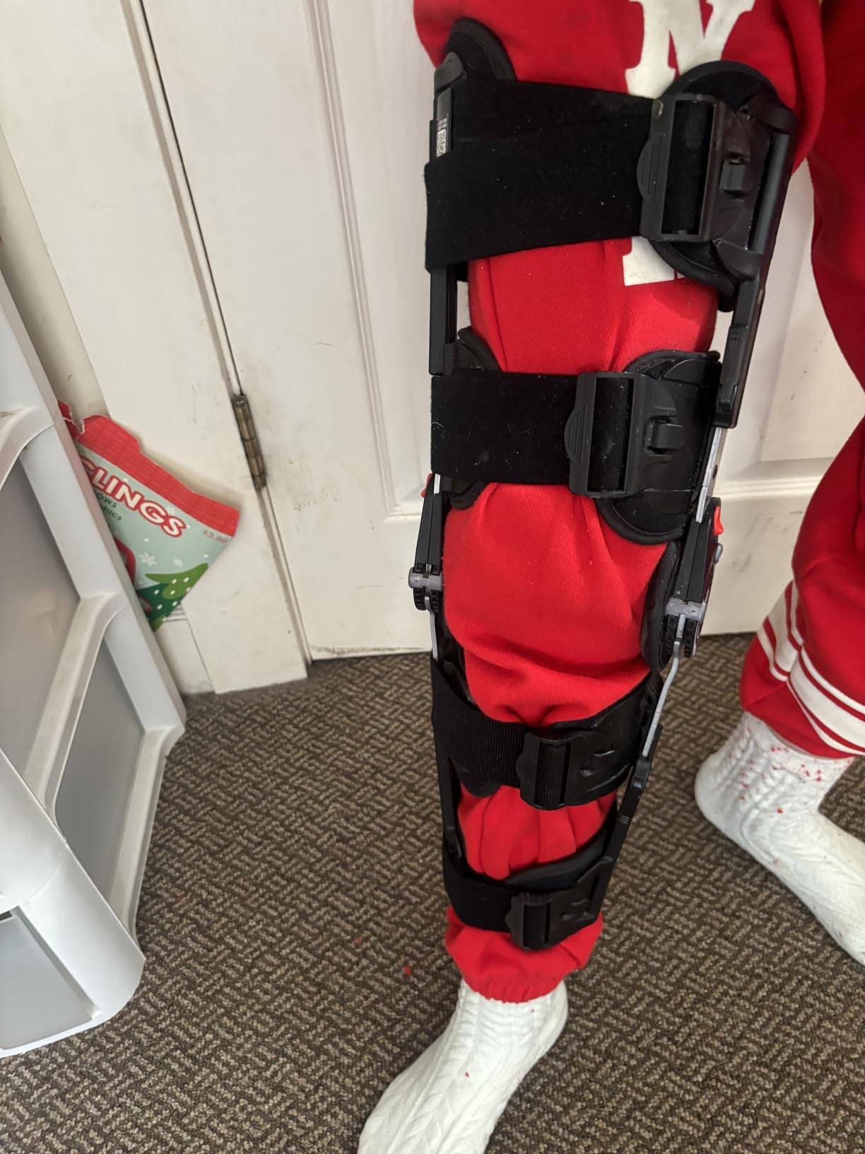Breg T Scope Premier Post Op Knee Brace for ACL, MCL & LCL Injury | Hinged medical grade knee brace that aids PCL, meniscus tear & post-surgical recovery with telescoping fit. Men & women customer photo 1
