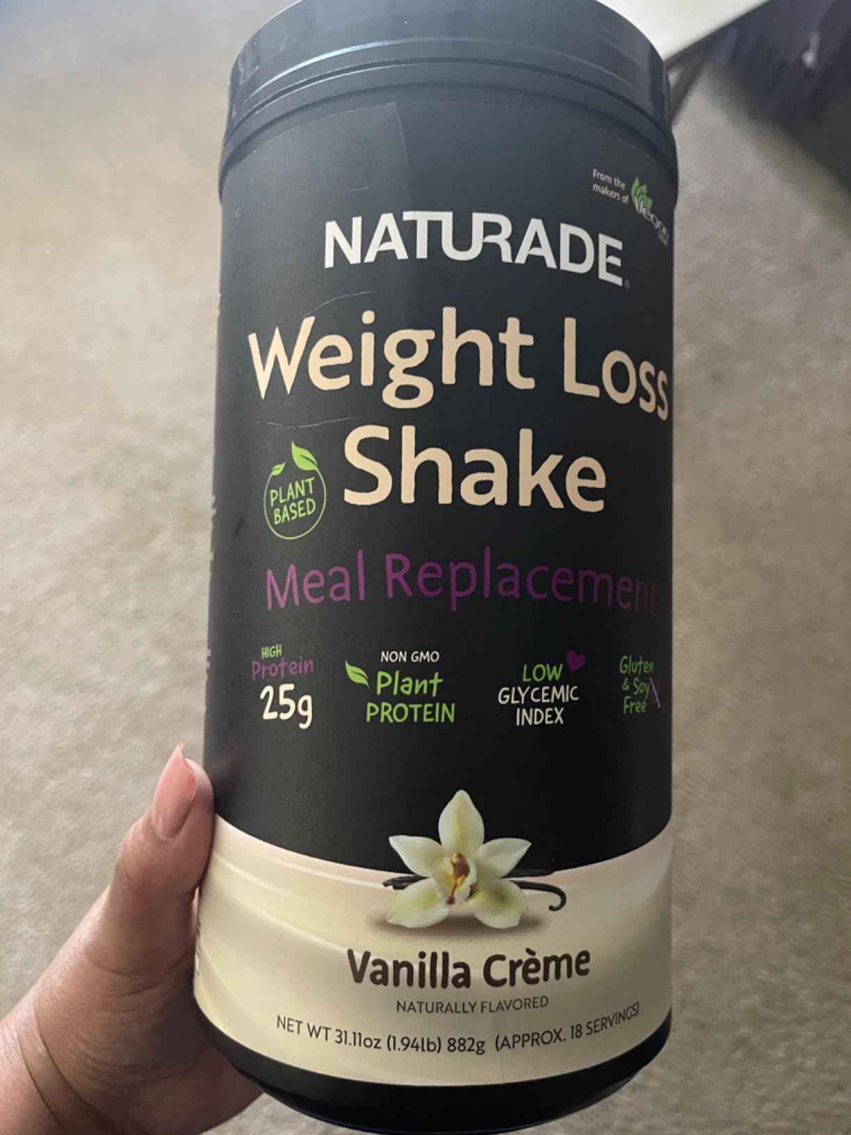 Plant-Based Meal Replacement Shake | 25g Complete Protein, Fiber & 18 Vitamins | Creamy Vanilla | Low Sugar Nutrition to Support Daily Wellness, Balance & Satiety | Naturade Weight Loss - 31.1 oz customer photo 2